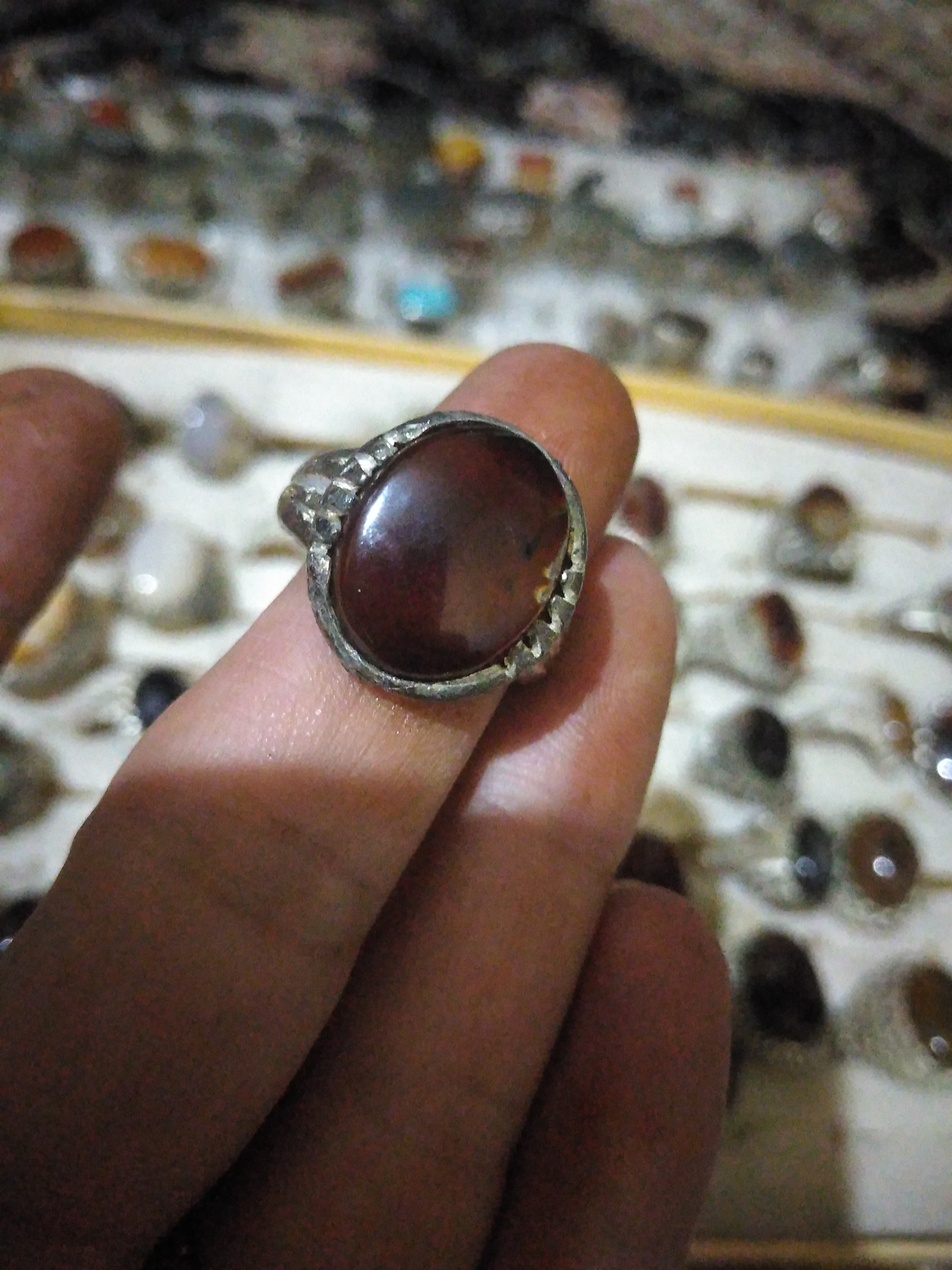 انگشتر قدیمی رکاب صفوی. مسی