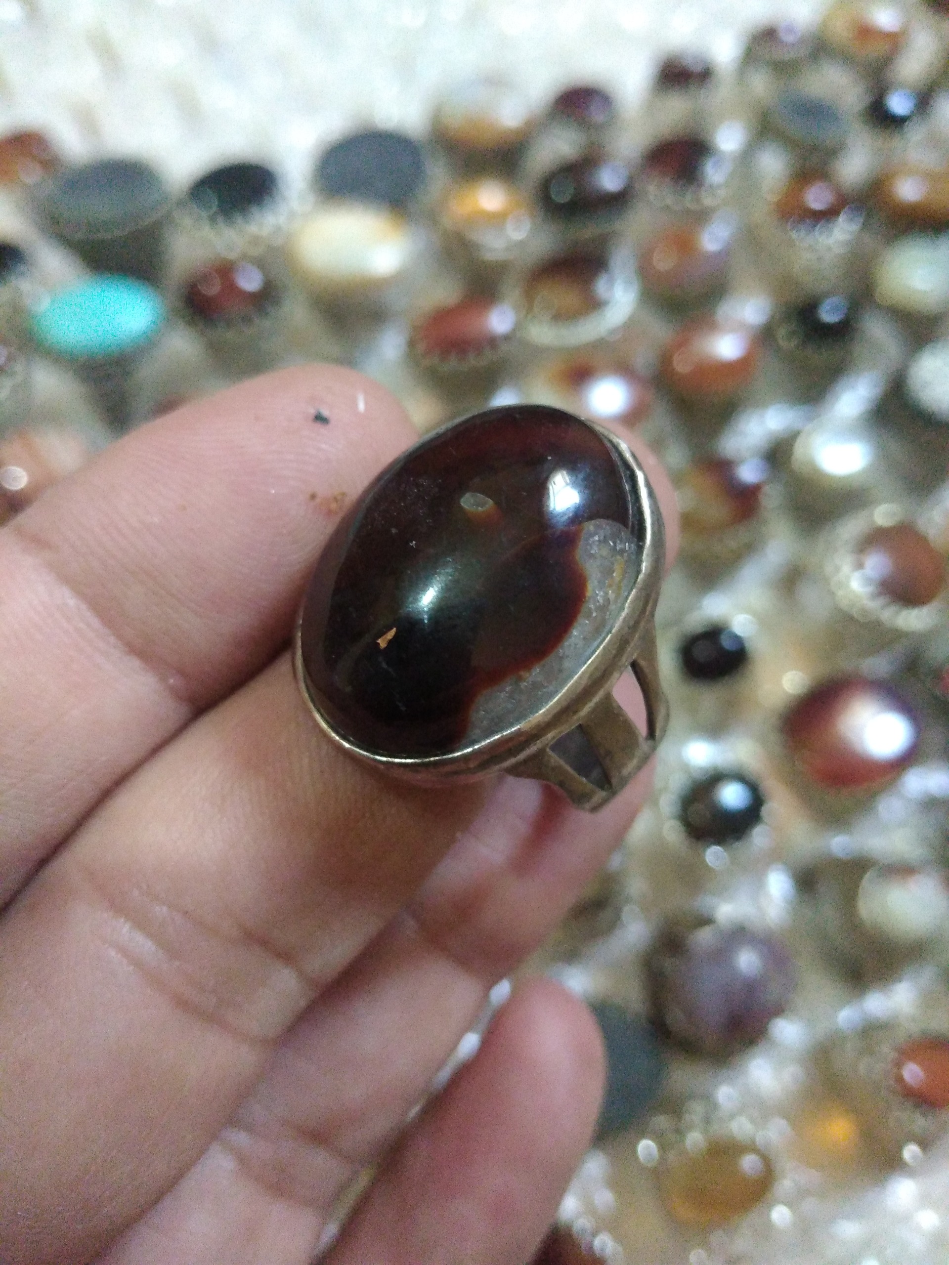 انگشتر قدیمی عقیق رکاب ورشو