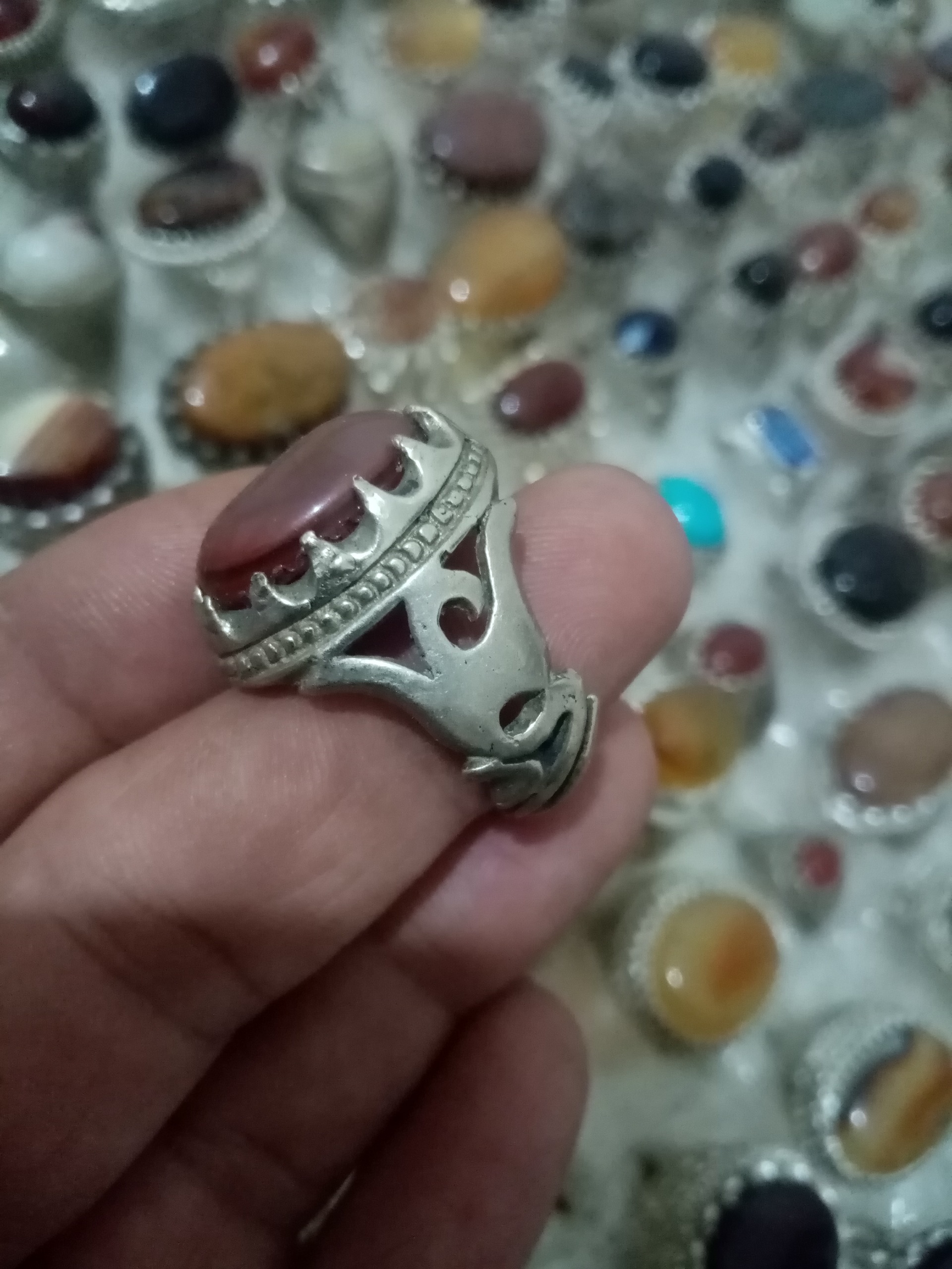 انگشتر قدیمی عقیق