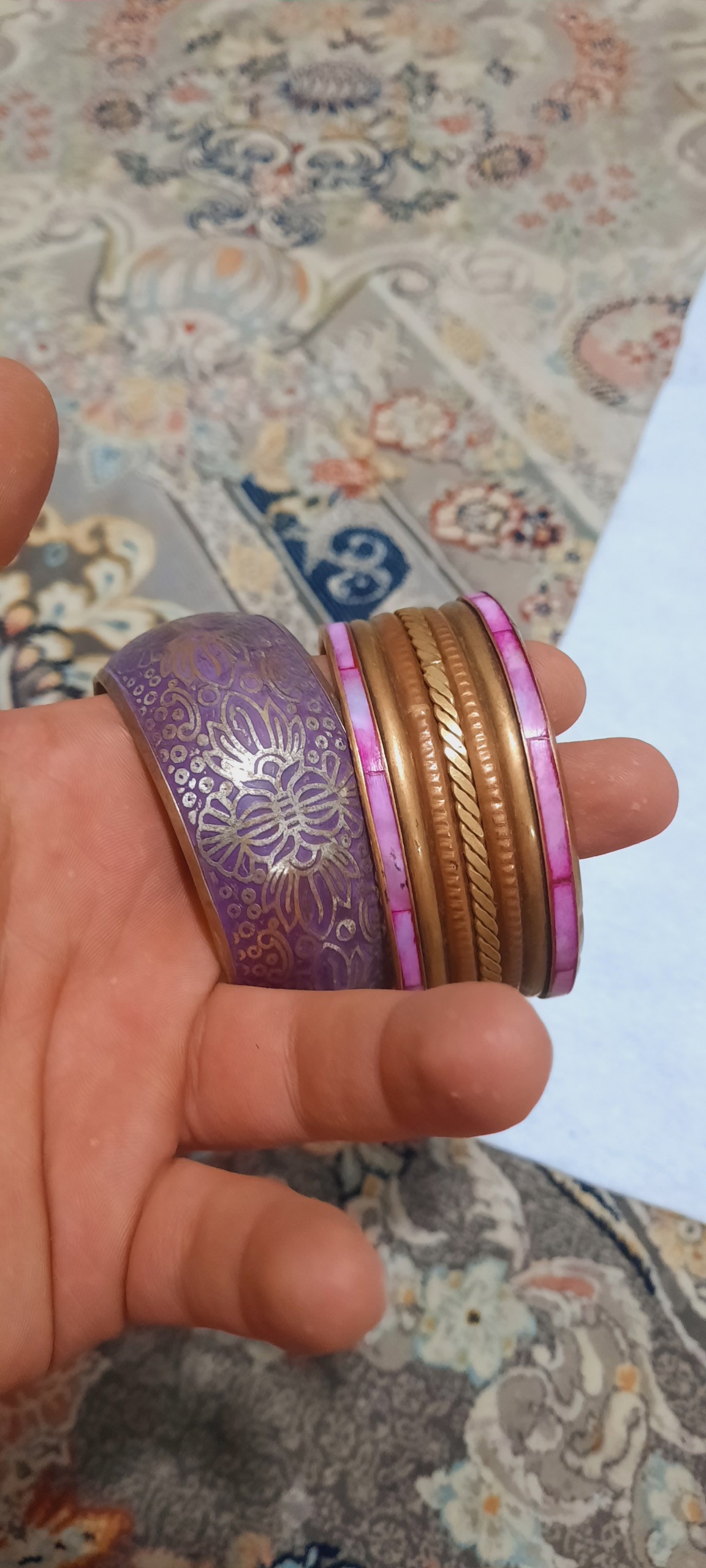 دستبند نقره کوب