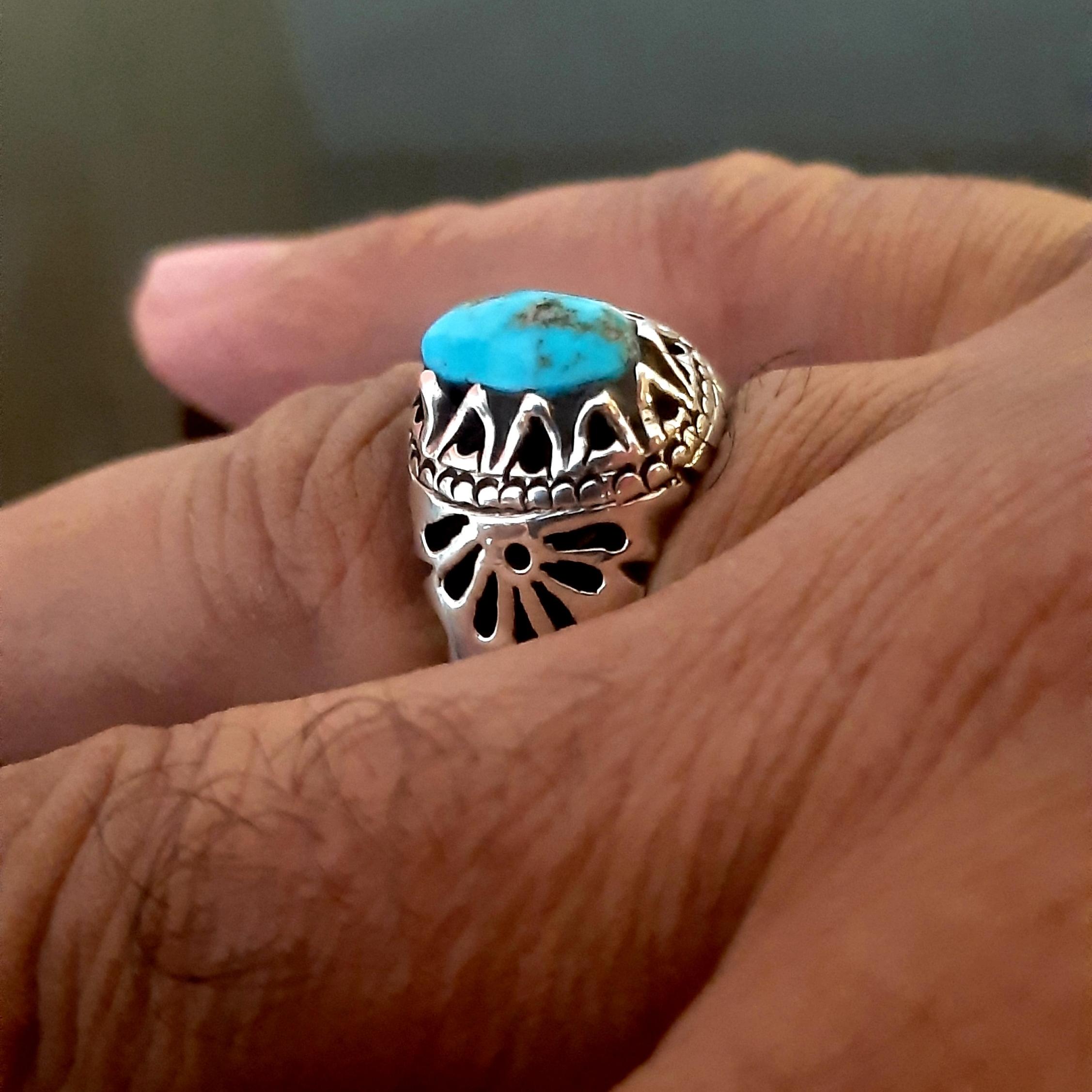 انگشتر نقره فیروزه