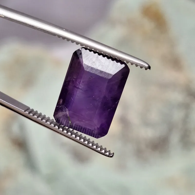 نگین سنگ آمیتیست اصل تراش جواهری