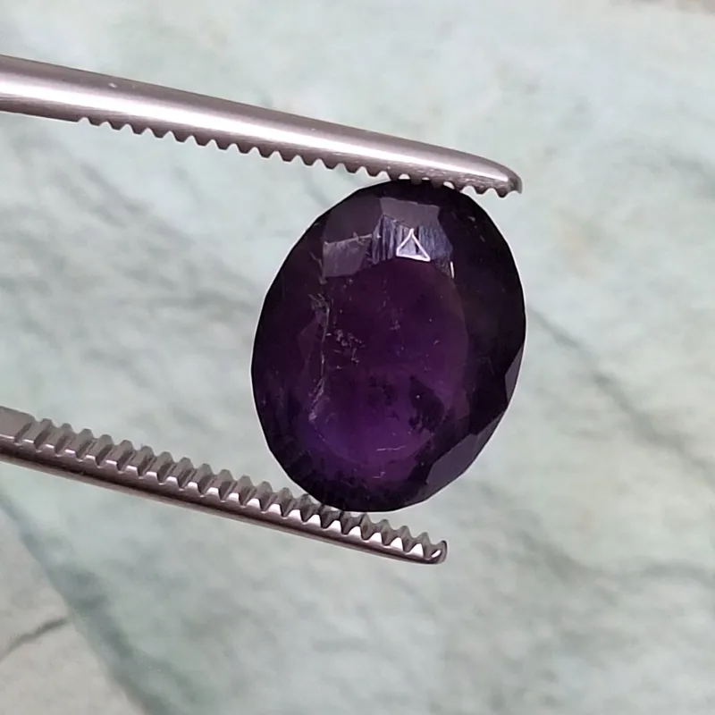 نگین سنگ آمیتیست اصل تراش جواهری