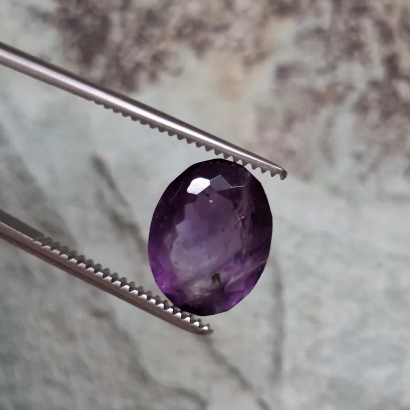 نگین سنگ آمیتیست اصل تراش جواهری