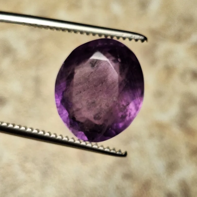 نگین سنگ آمیتیست اصل تراش جواهری