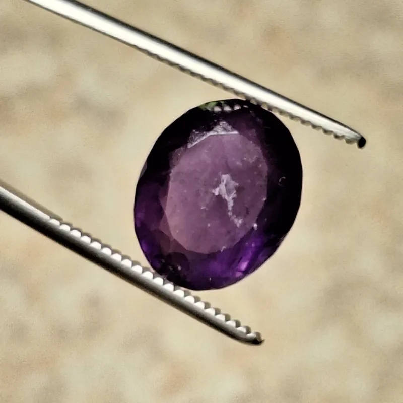 نگین سنگ آمیتیست اصل معدنی تراش جواهری