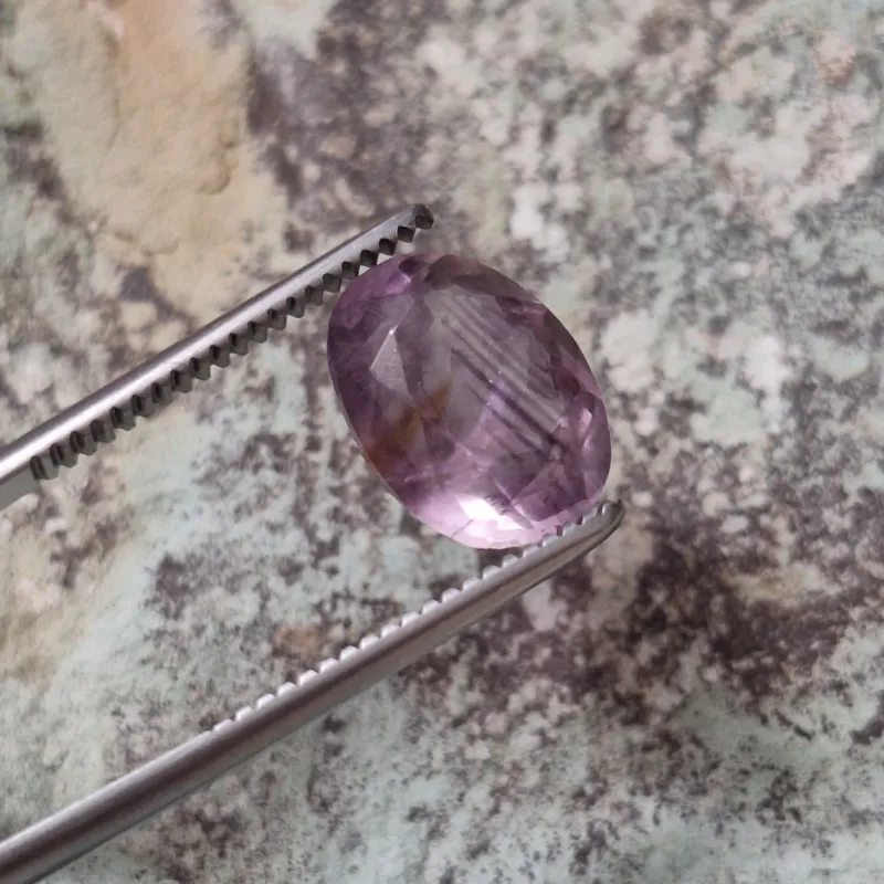 نگین سنگ آمیتیست اصل تراش جواهری