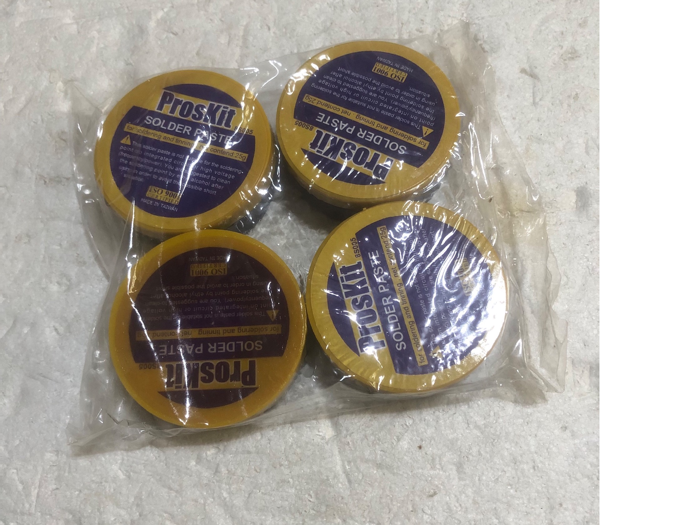 پک 4 عددی روغن لحیم 25 گرمی پروسکیت طرح اصلی
