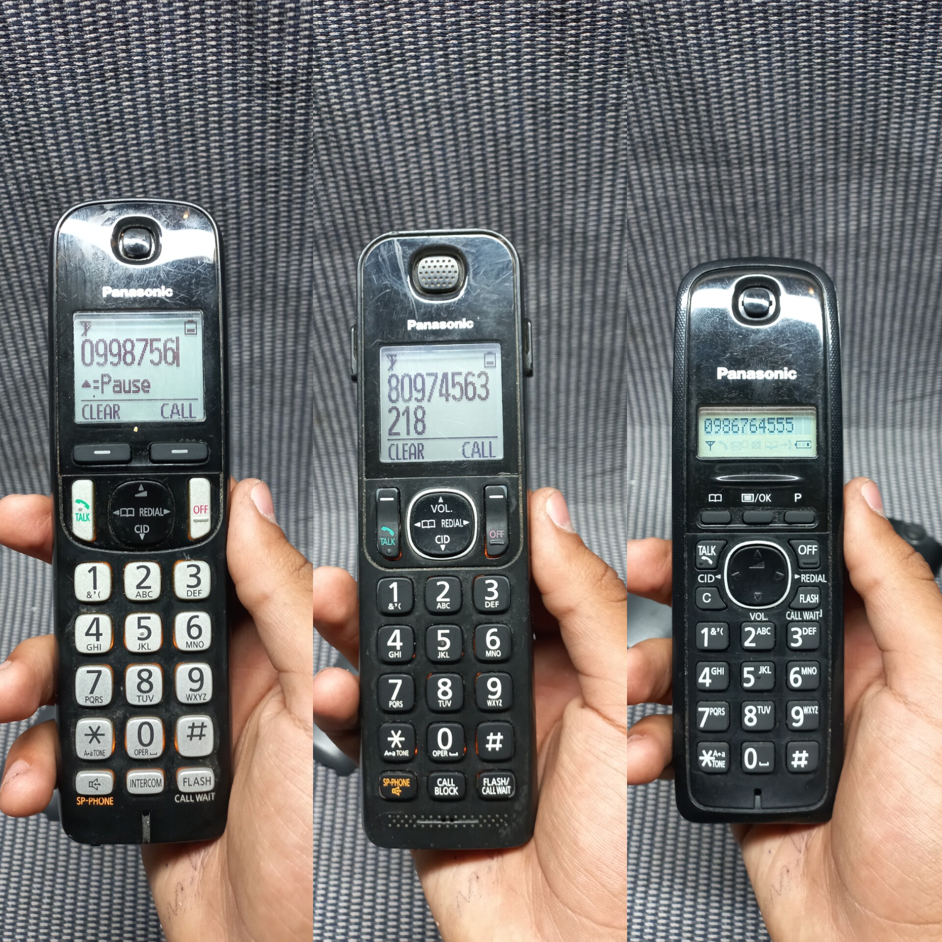 گوشی یدک تلفن  پاناسونیک 3عدد باهم سالم