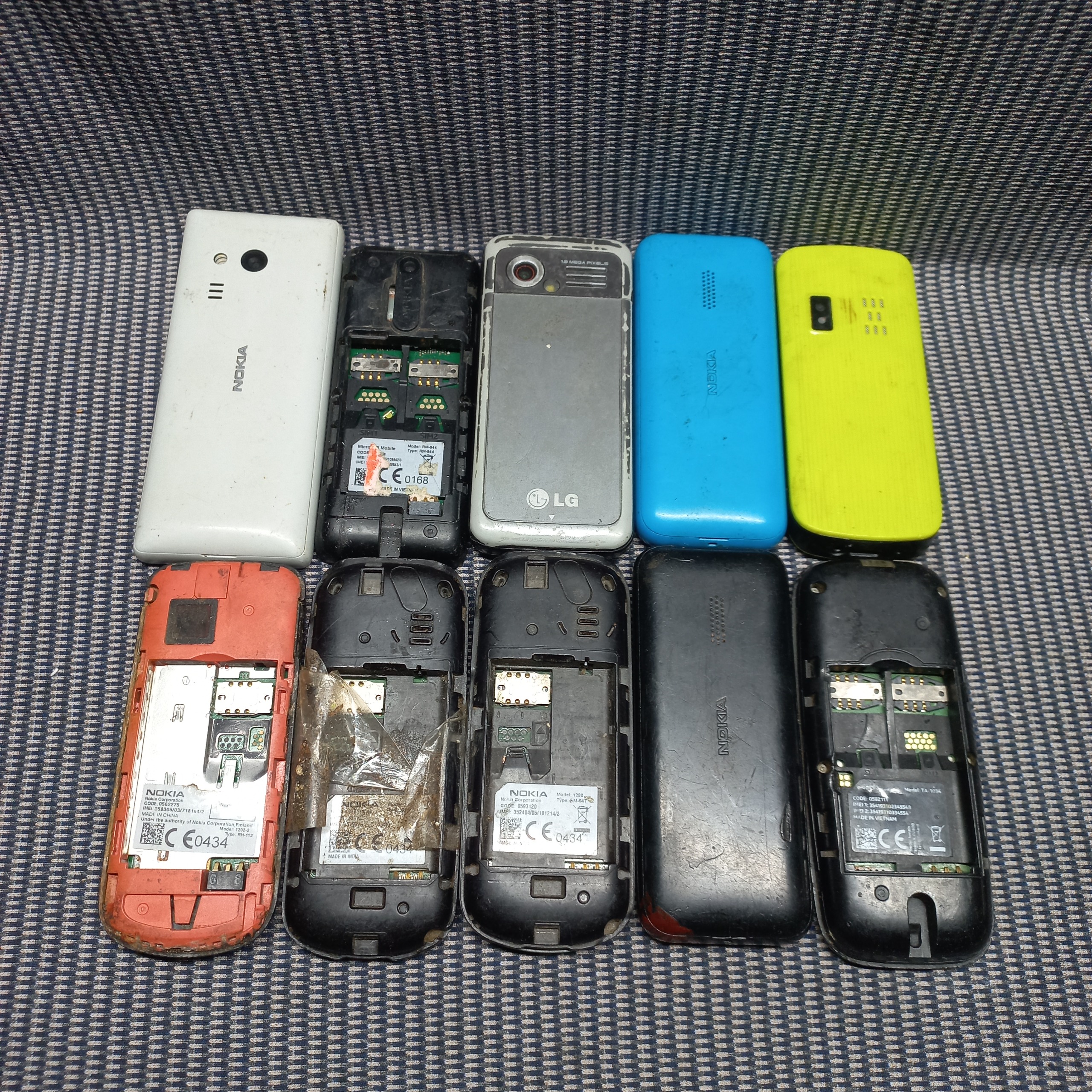 10عددگوشی نوکیا اوراقی اسقاطی باهم