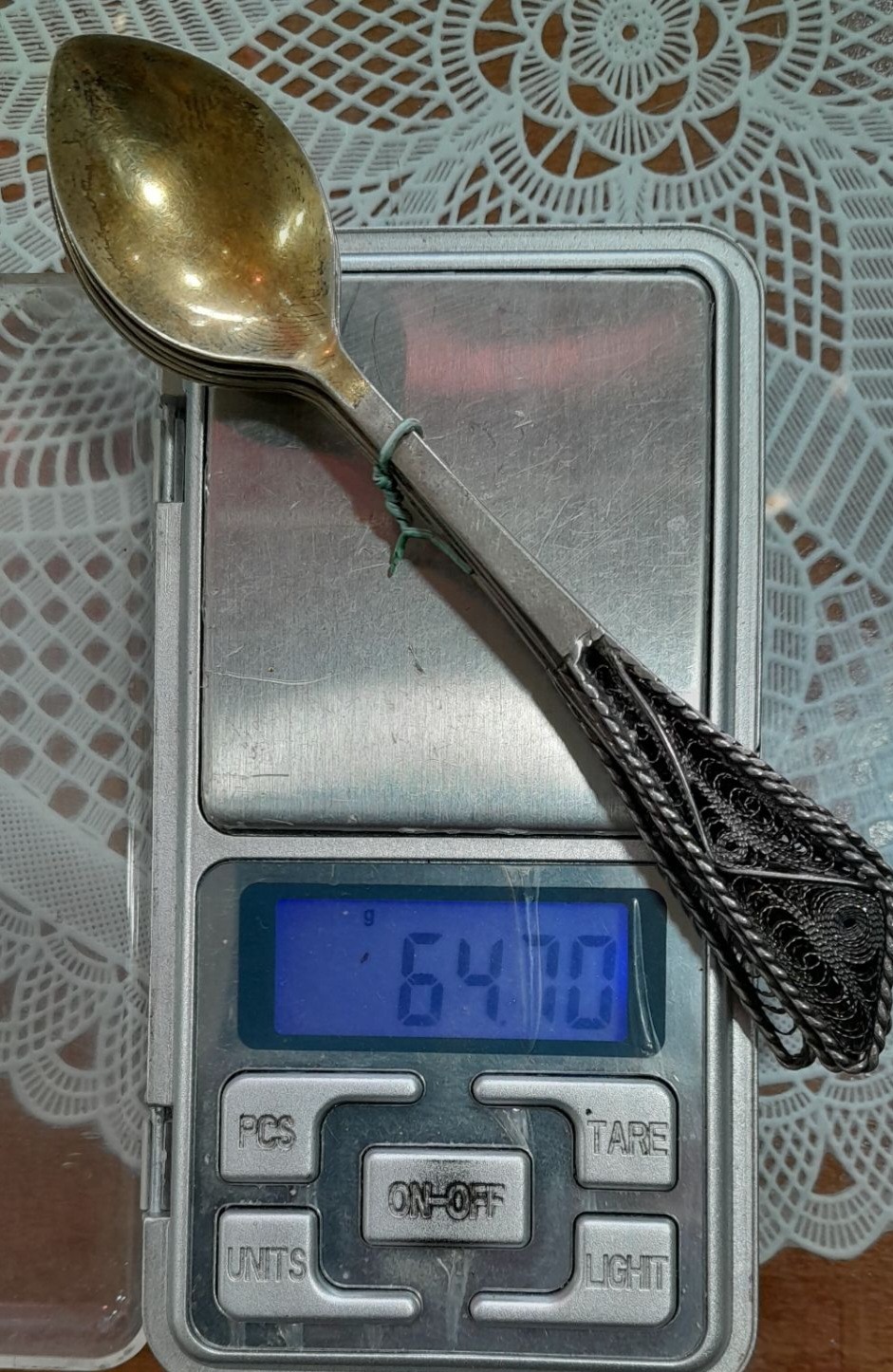 قاشق چایخوری نقره روسی