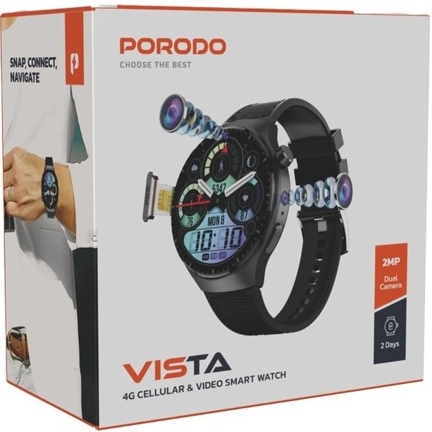 ساعت هوشمند Porodo Vista 4G