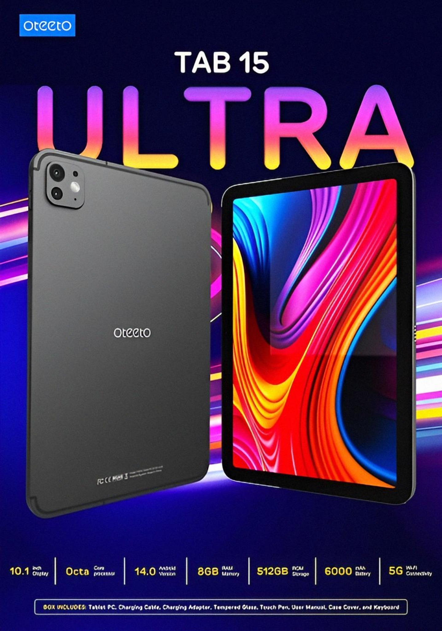 تبلت کیبوردی دو سیم Oteeto tab 15 ultra