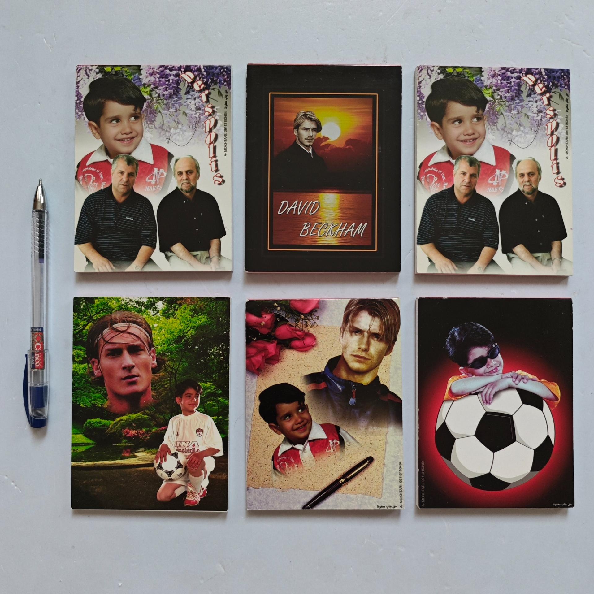 6 عدد دفتر یادداشت فوتبالی قدیمی باهم
