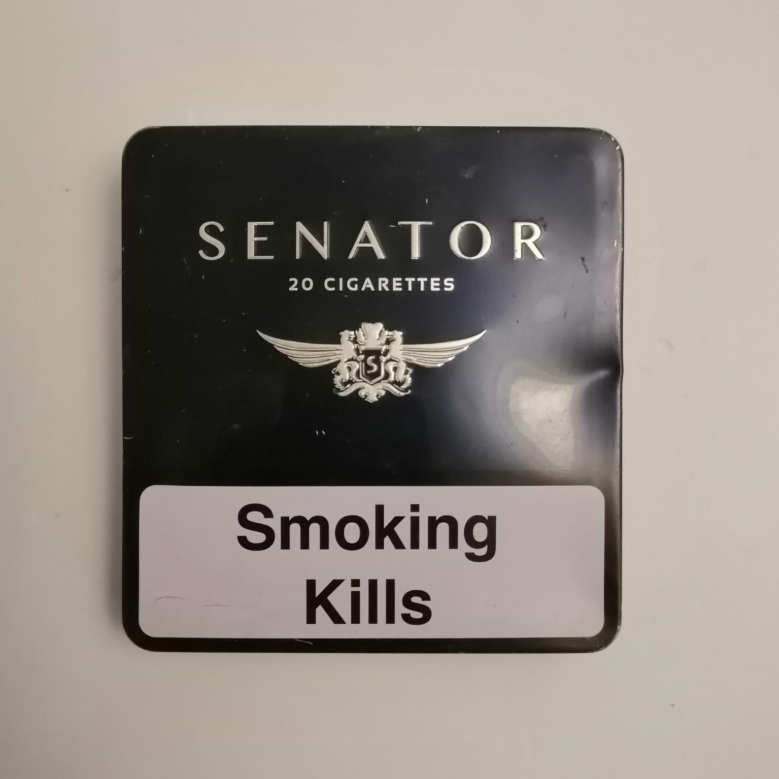جعبه سیگار یا جاسیگاری فلزی مارک سناتور SENATOR
