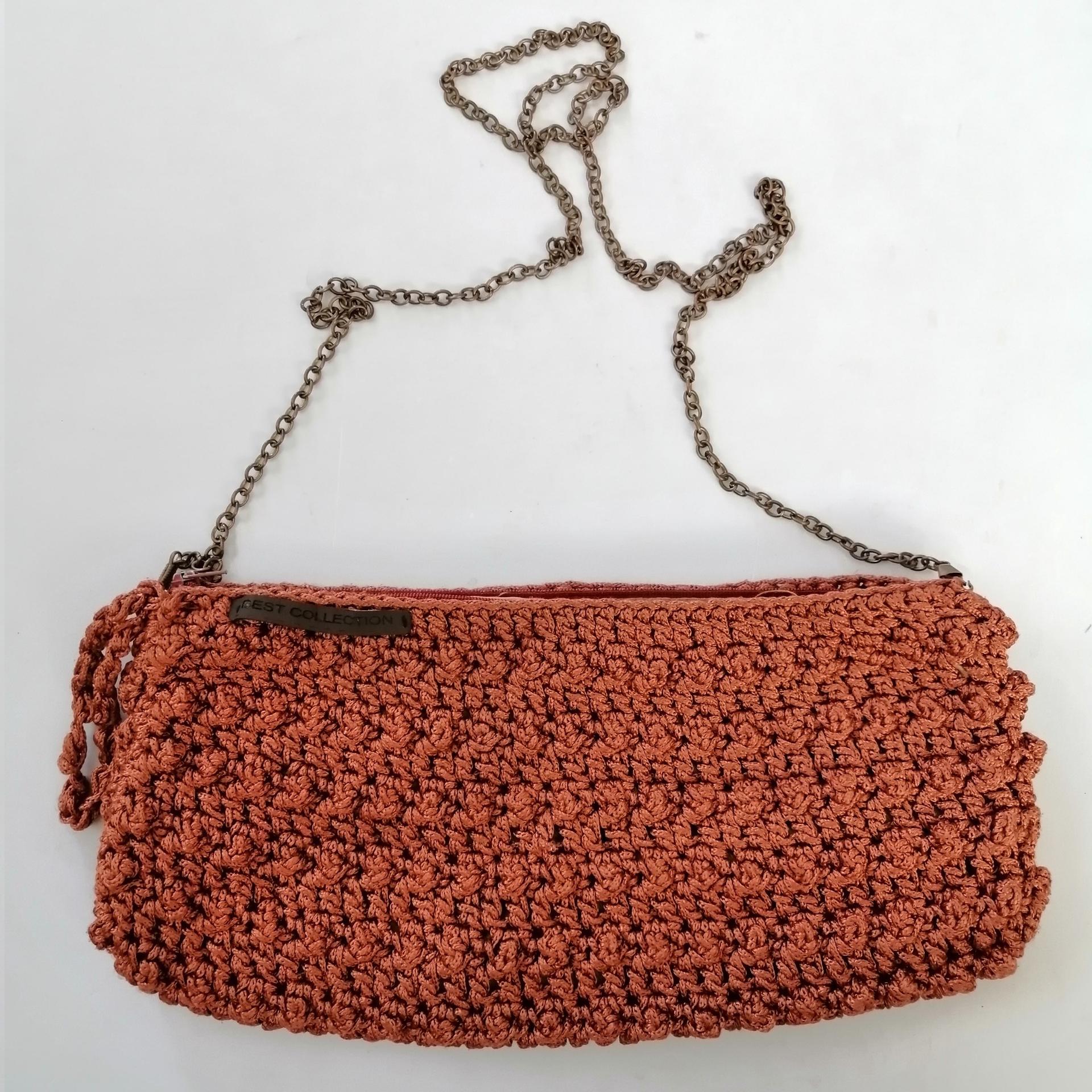 کیف زنانه دست بافت بند زنجیری