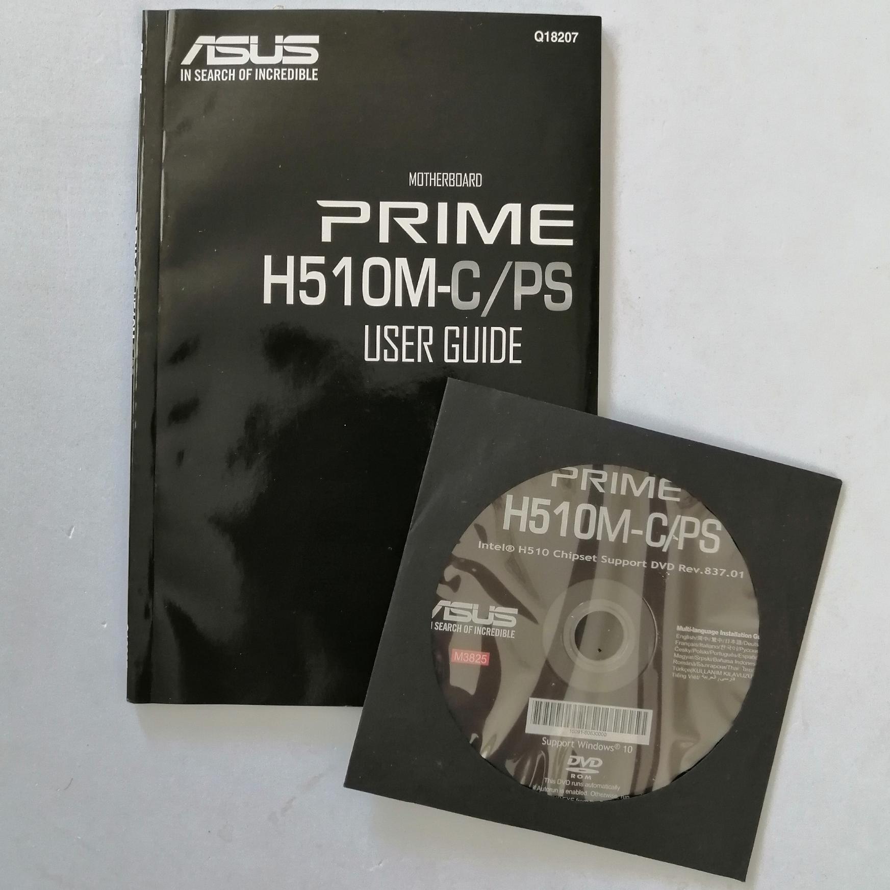 کتاب راهنما و نرم افزار مادربورد ASUS PRIME H510M