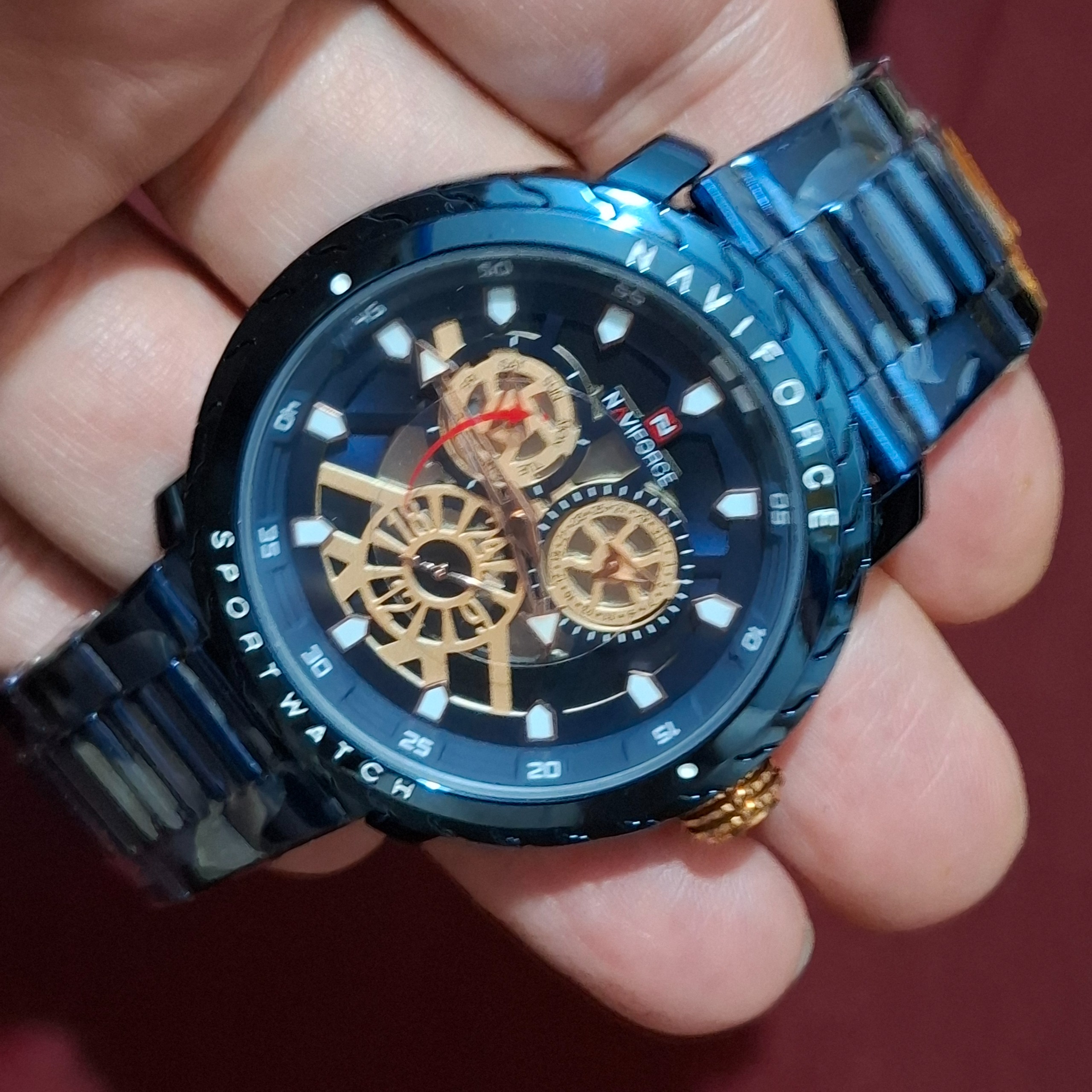 ساعت بینظیرNaviforce  کد9158 چهارموتوره کرنوگراف