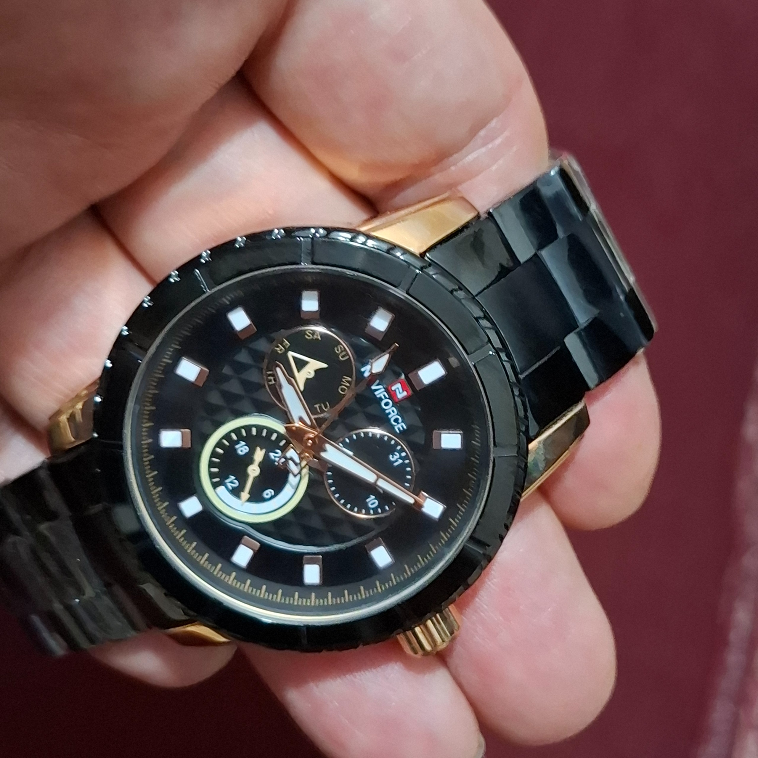 ساعت بینظیرNaviforce  کد9145 سه موتوره کرنو