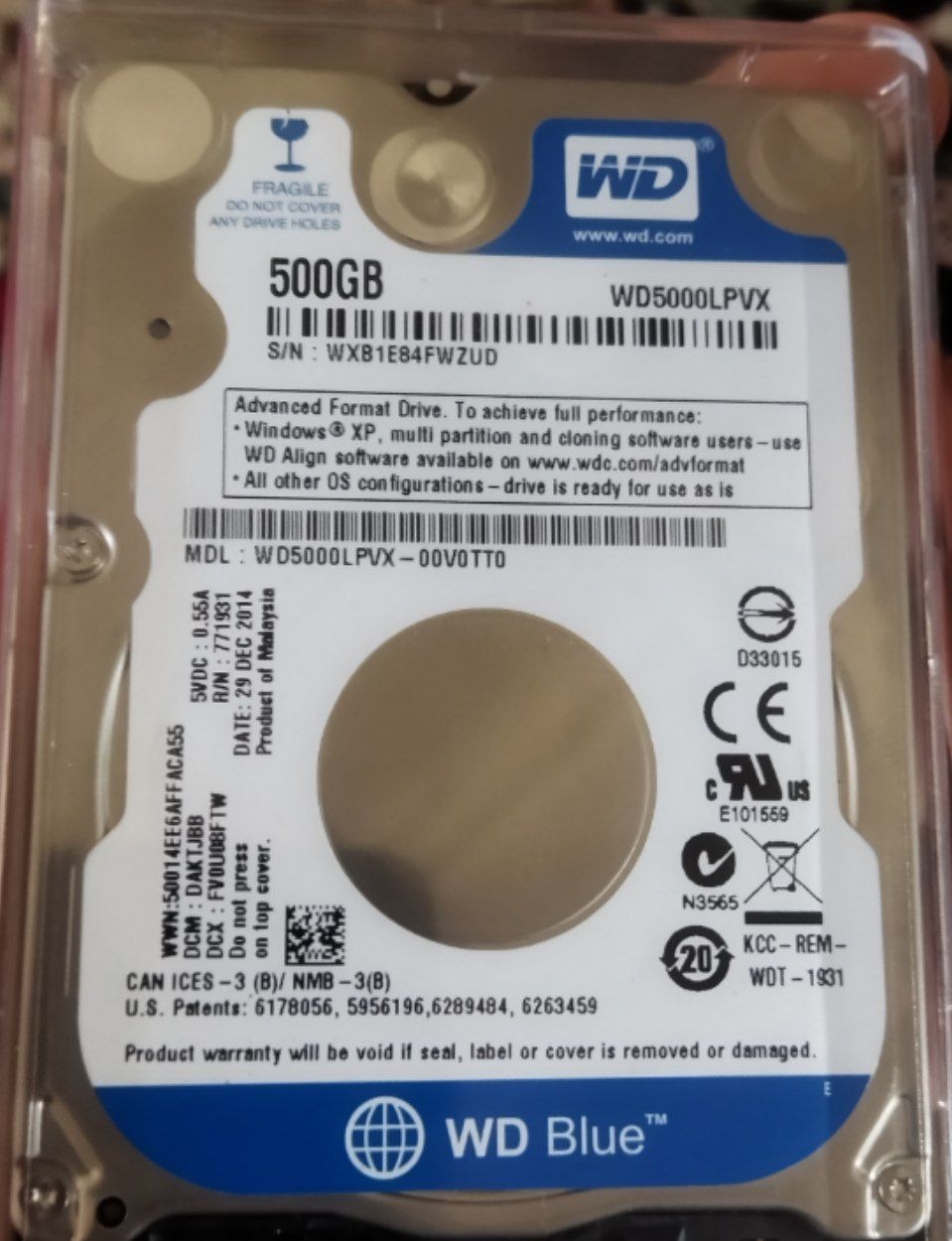 هارد 2.5 اینچ 500GB توضیحات دارد