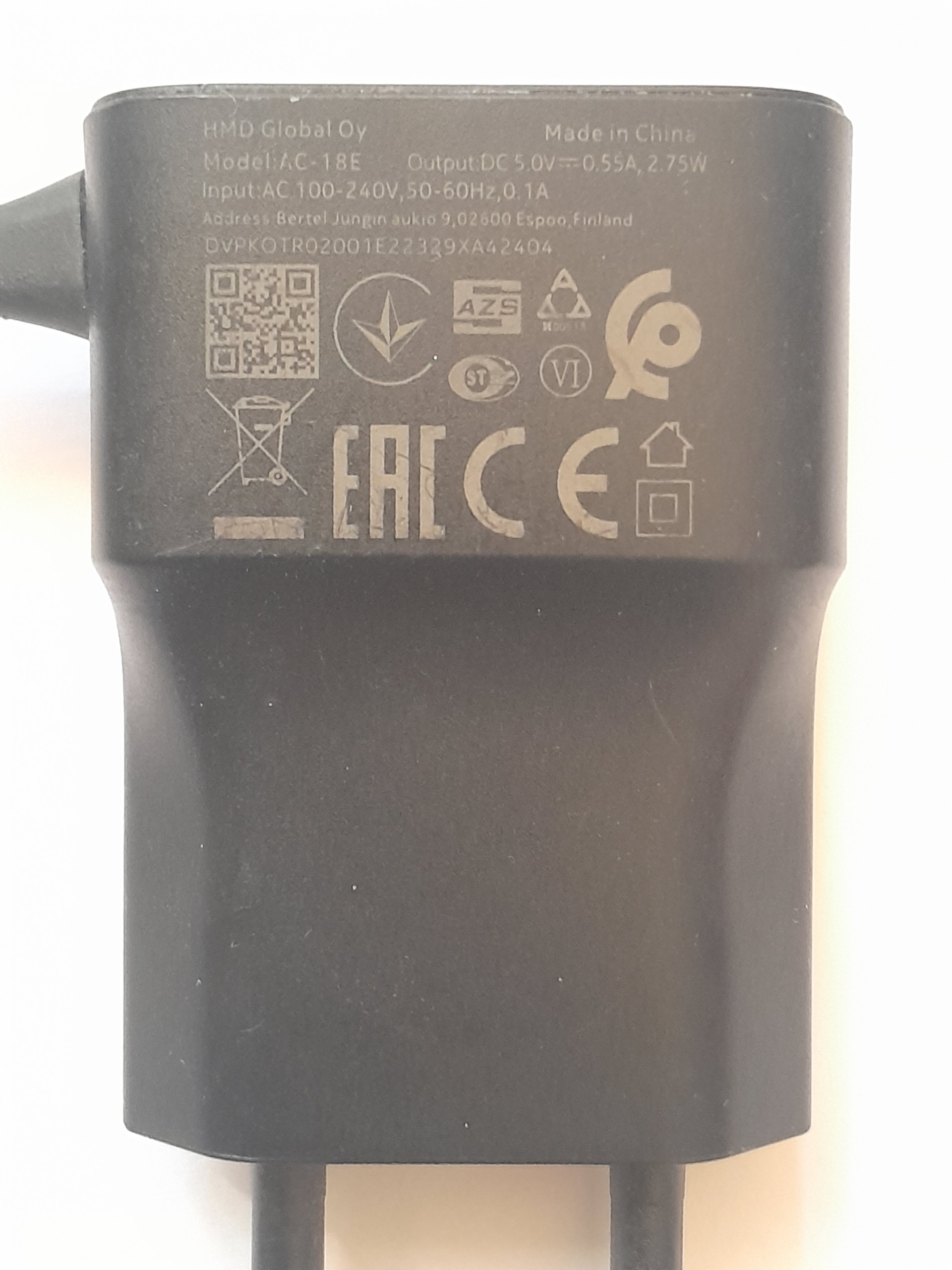 شارژ اصلی نوکیا مدل AC-18E