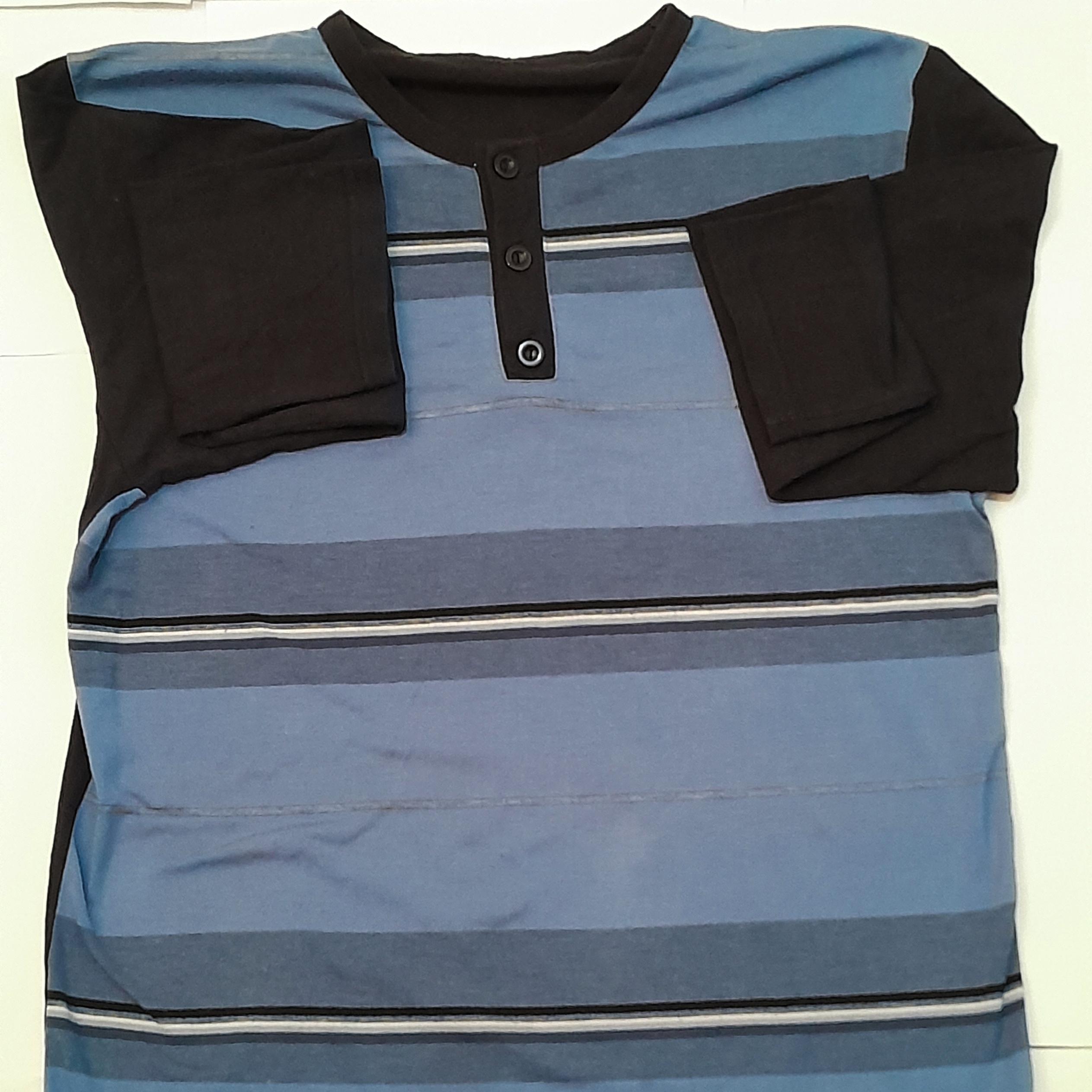 تی شرت مردانه شیک مجلسی طرح سه دکمه آستین بلند