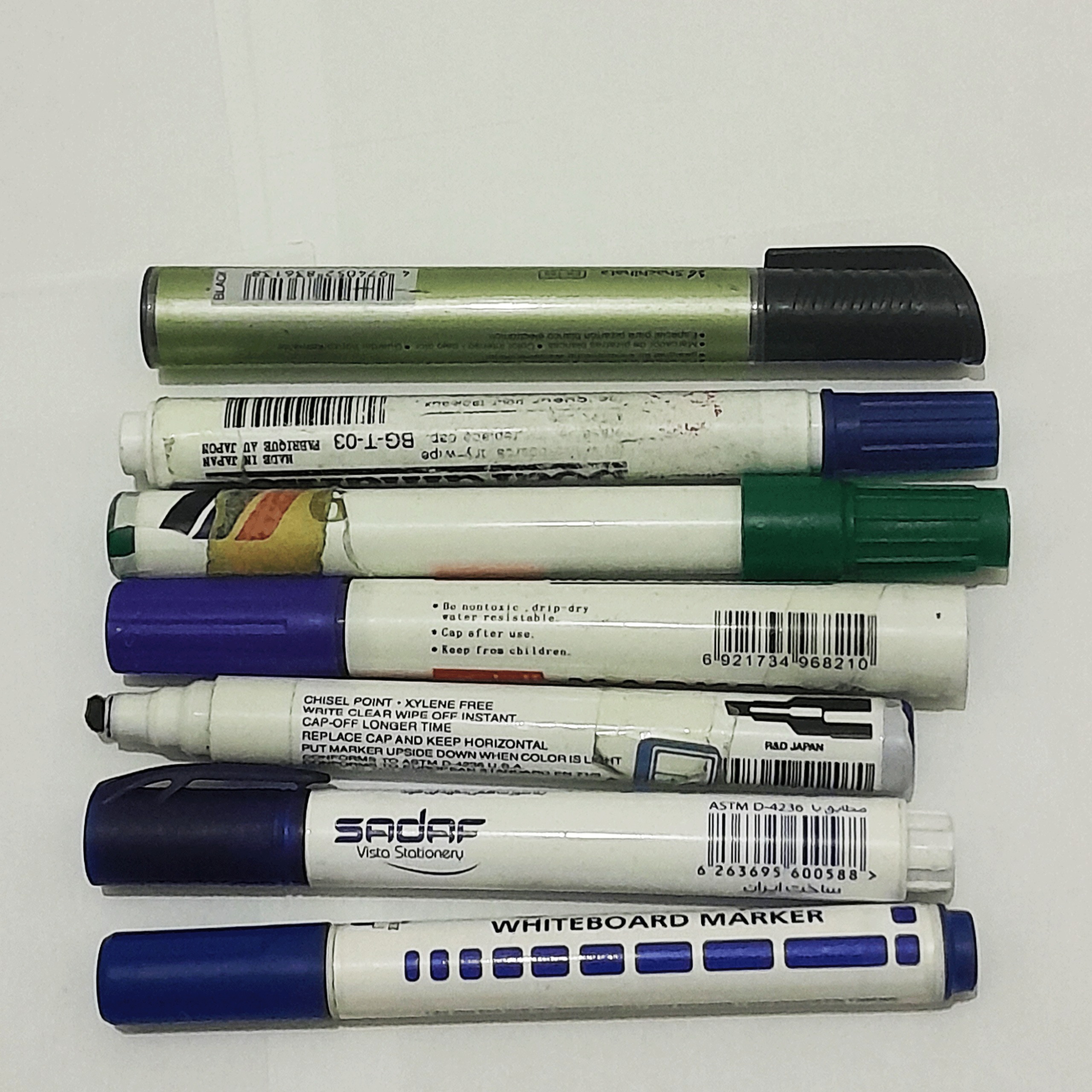 مزایده هفت عدد ماژیک دست دو