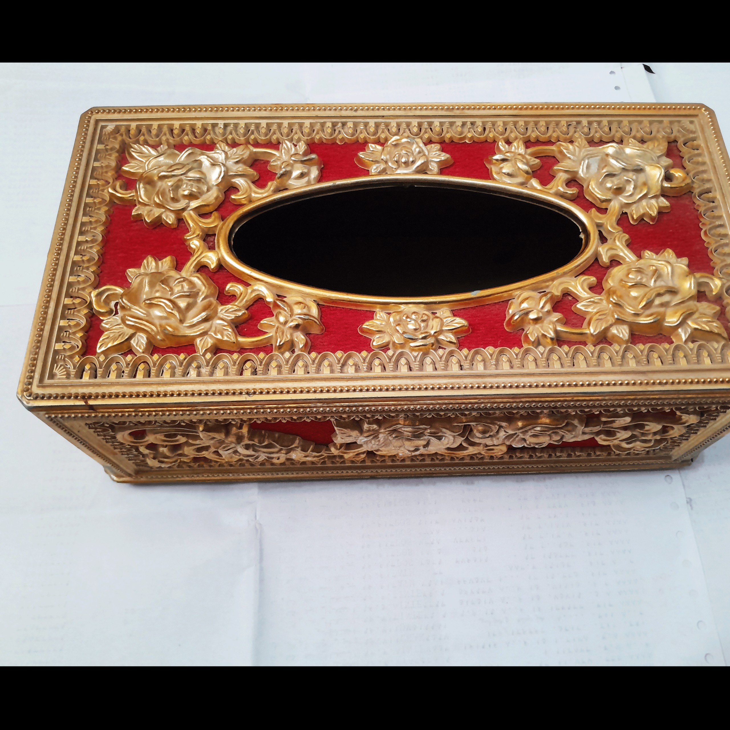 حراح مفت جا دستمال کاغذی لوکس تایوانی طلایی