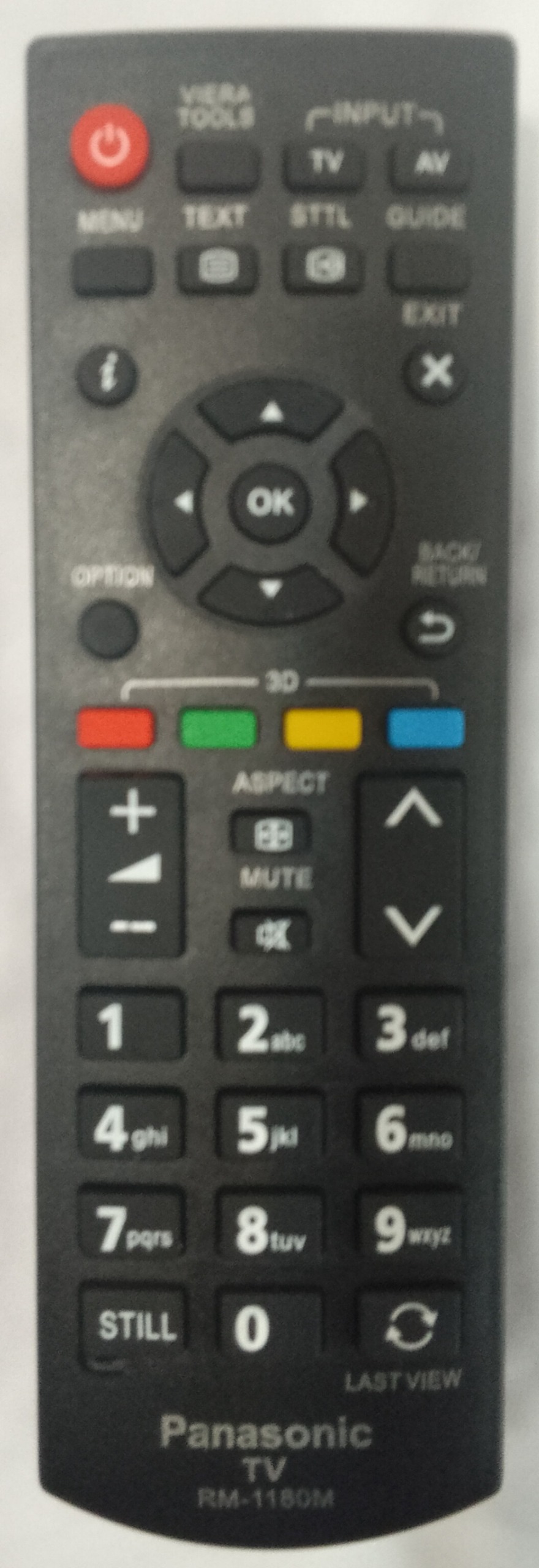 کنترل شرکتی تلویزیون پاناسونیک کوتاه 1180