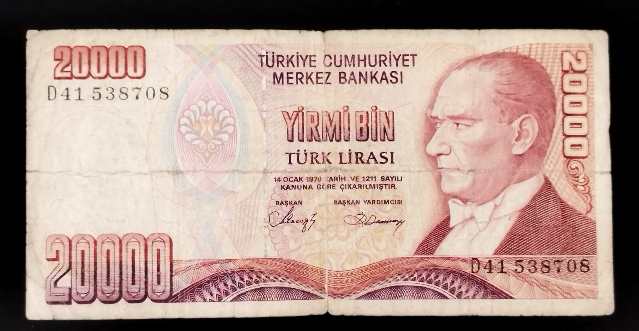 اسکناس زیبا وارزشمند 20000،لیره شماره قشنگ ترکیه