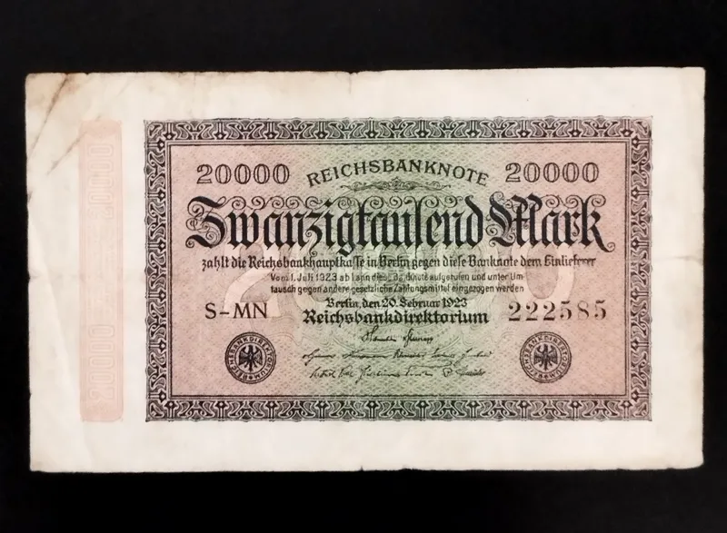 20000 مارک قدیم وکمیاب آلمان 1923