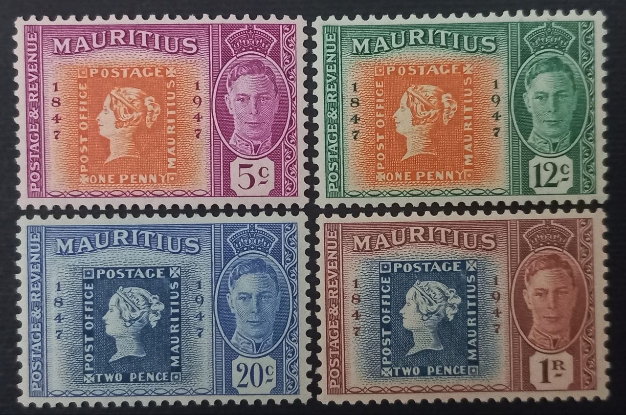 سری پستی کامل با تصویر جرج ششم چاپ جزیره موریس