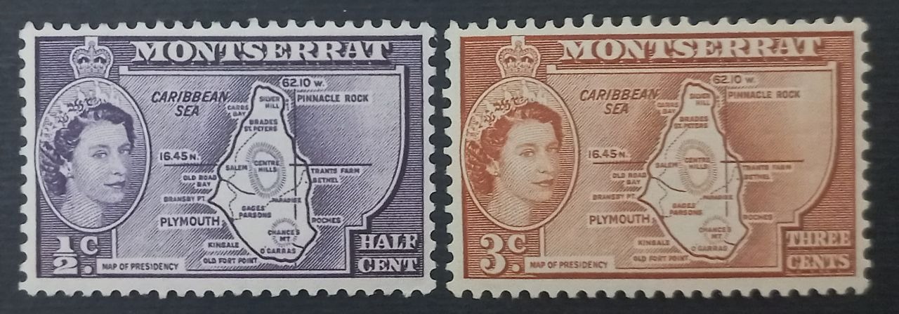 تمبر سری پستی با تصویر ملکه چاپ مونتسرات