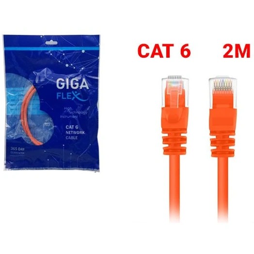 کابل شبکه 2 متری cat 6 جنس درجه یک ضخیم