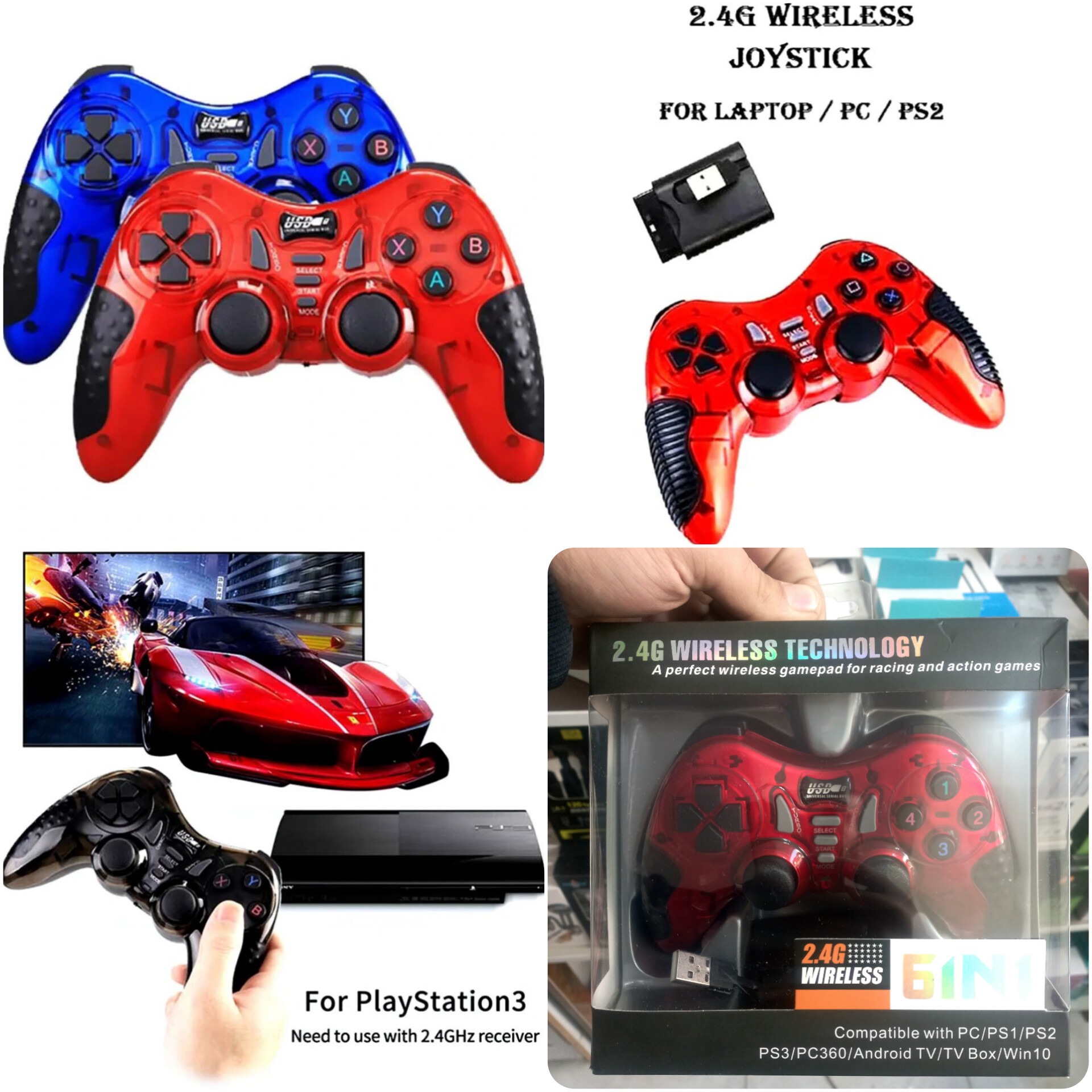 دسته بازی بیسیم کامپیوتر و لپ تاپ و سونی حرفه ای