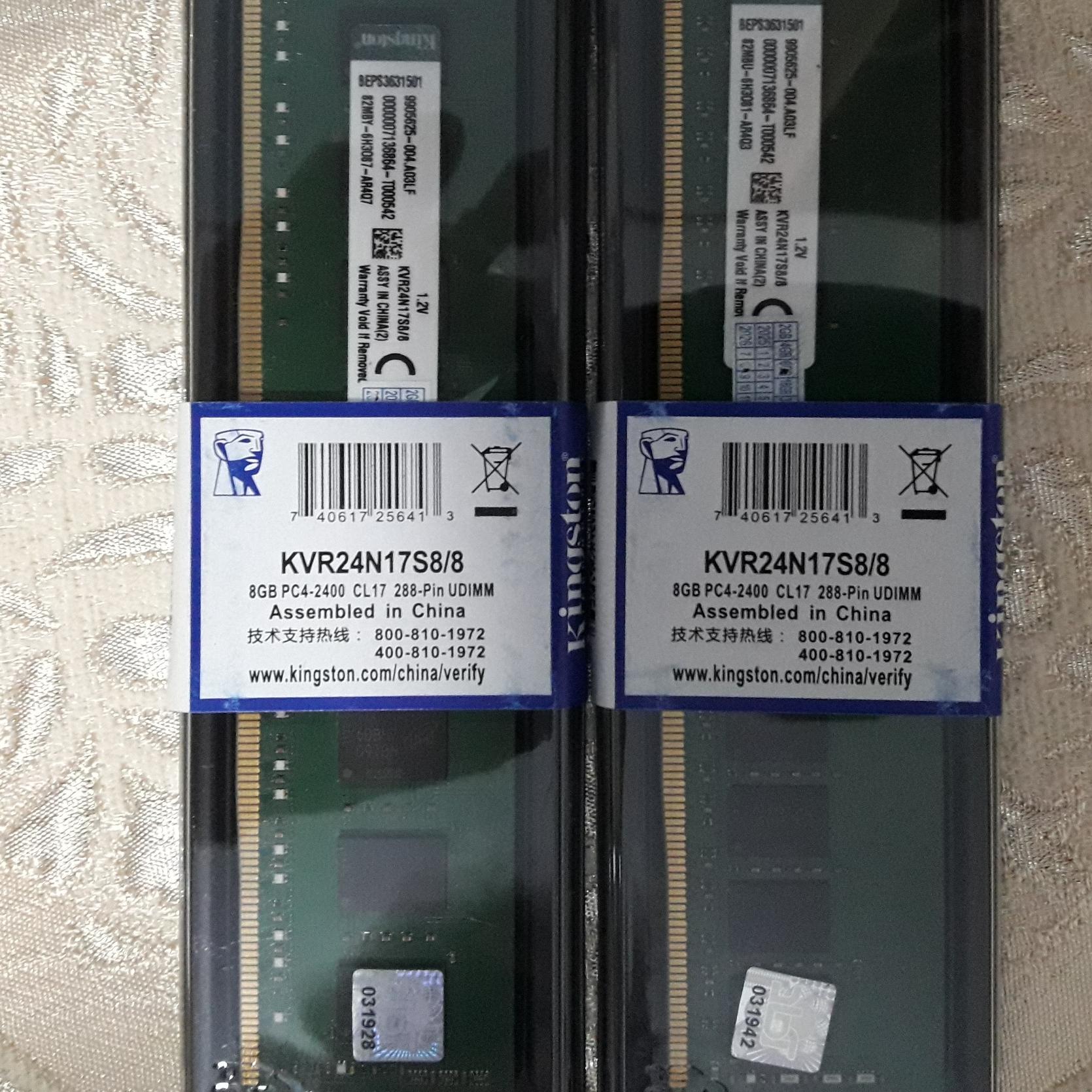 رم، 8 گیگابایت Kingston-KVR24S17S8/8-DDR4-2400Mhz