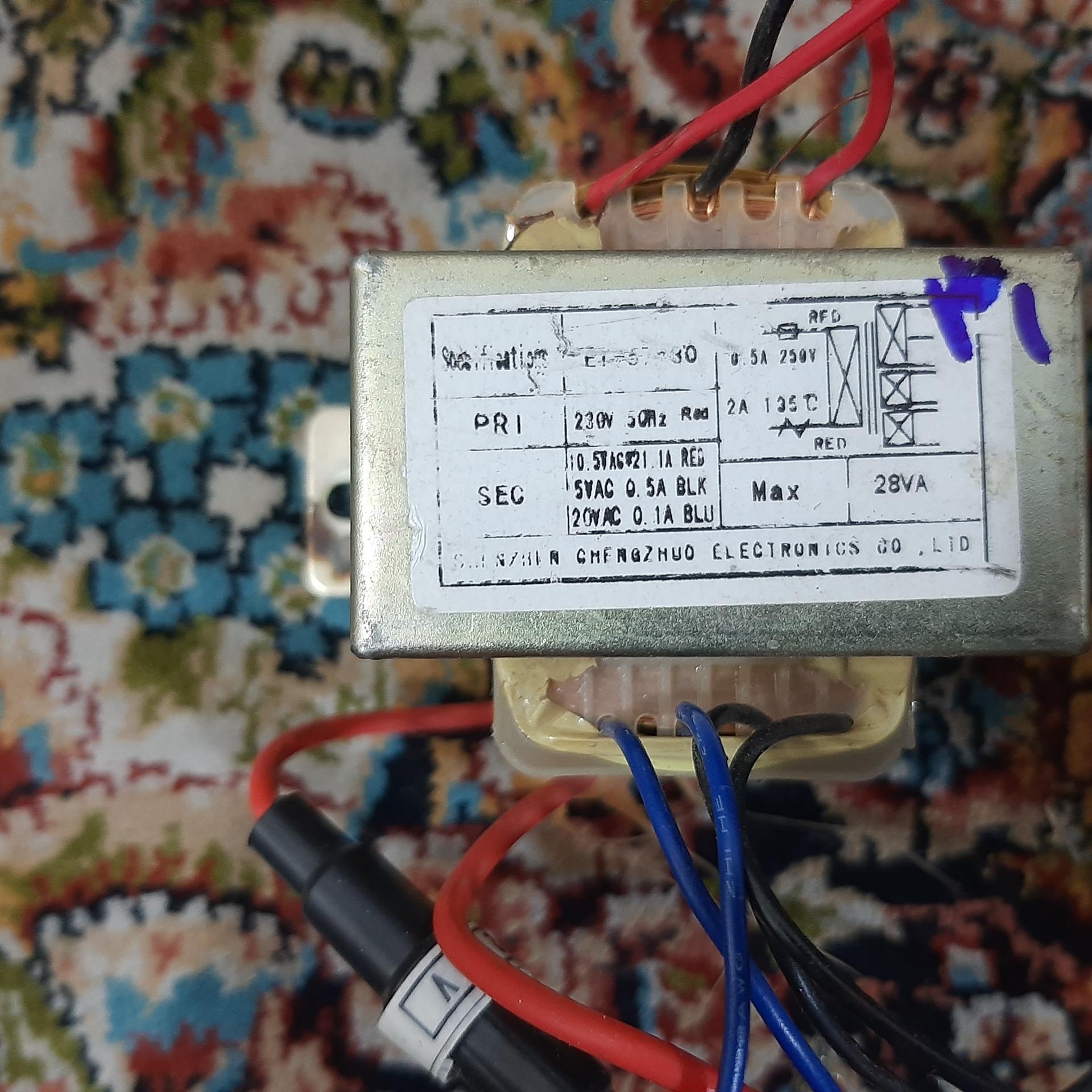 ترانس 220 به 10 ولت 5 ولت و 20 ولت