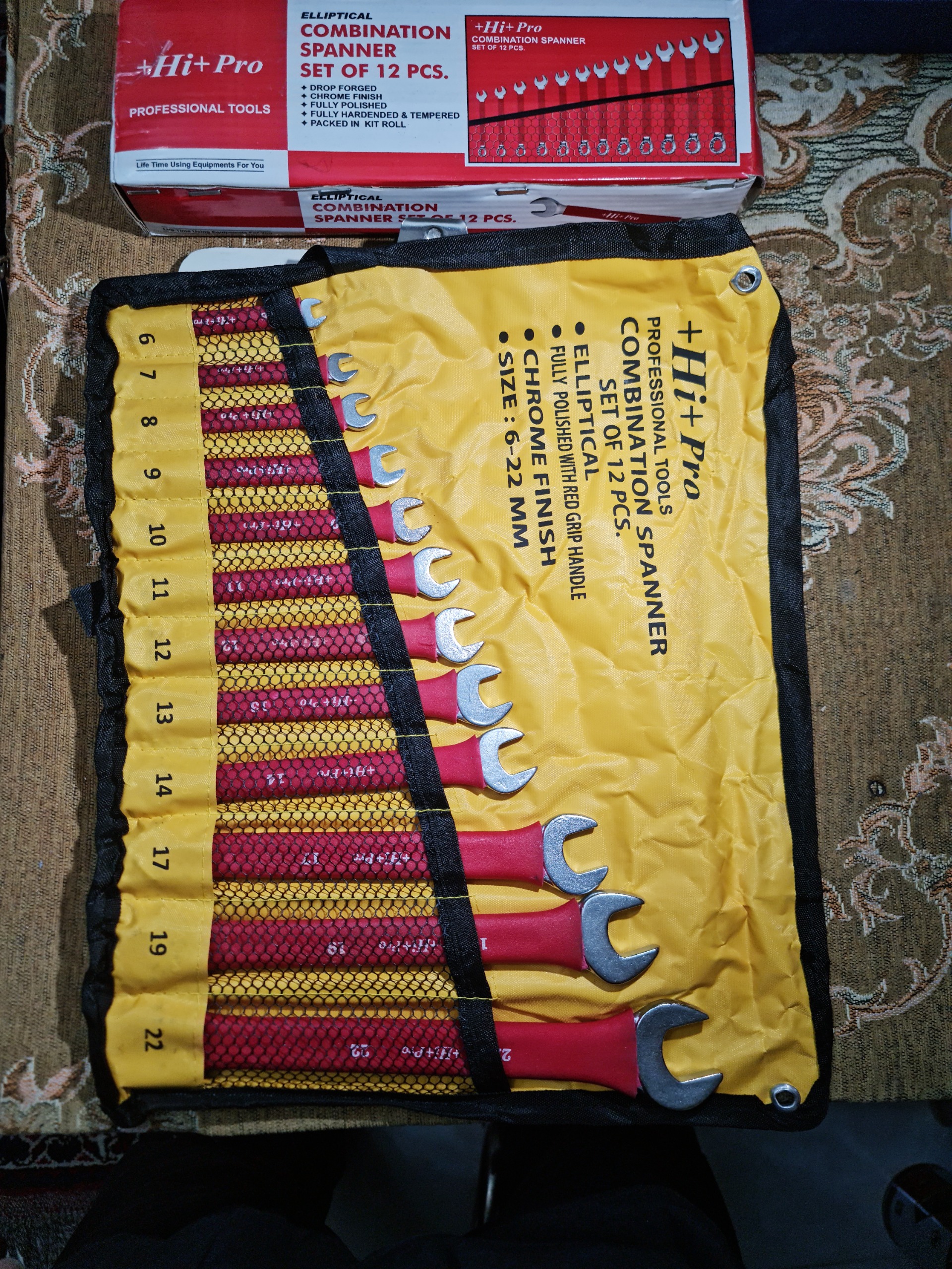 آچار 12 عددی های پرو از 6 تا 22 توضیحات