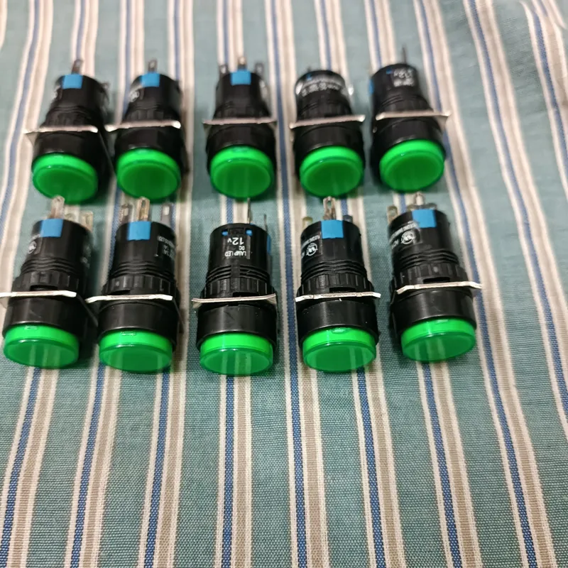 کلید چراغ دار صنعتی گرد(10 عدد)