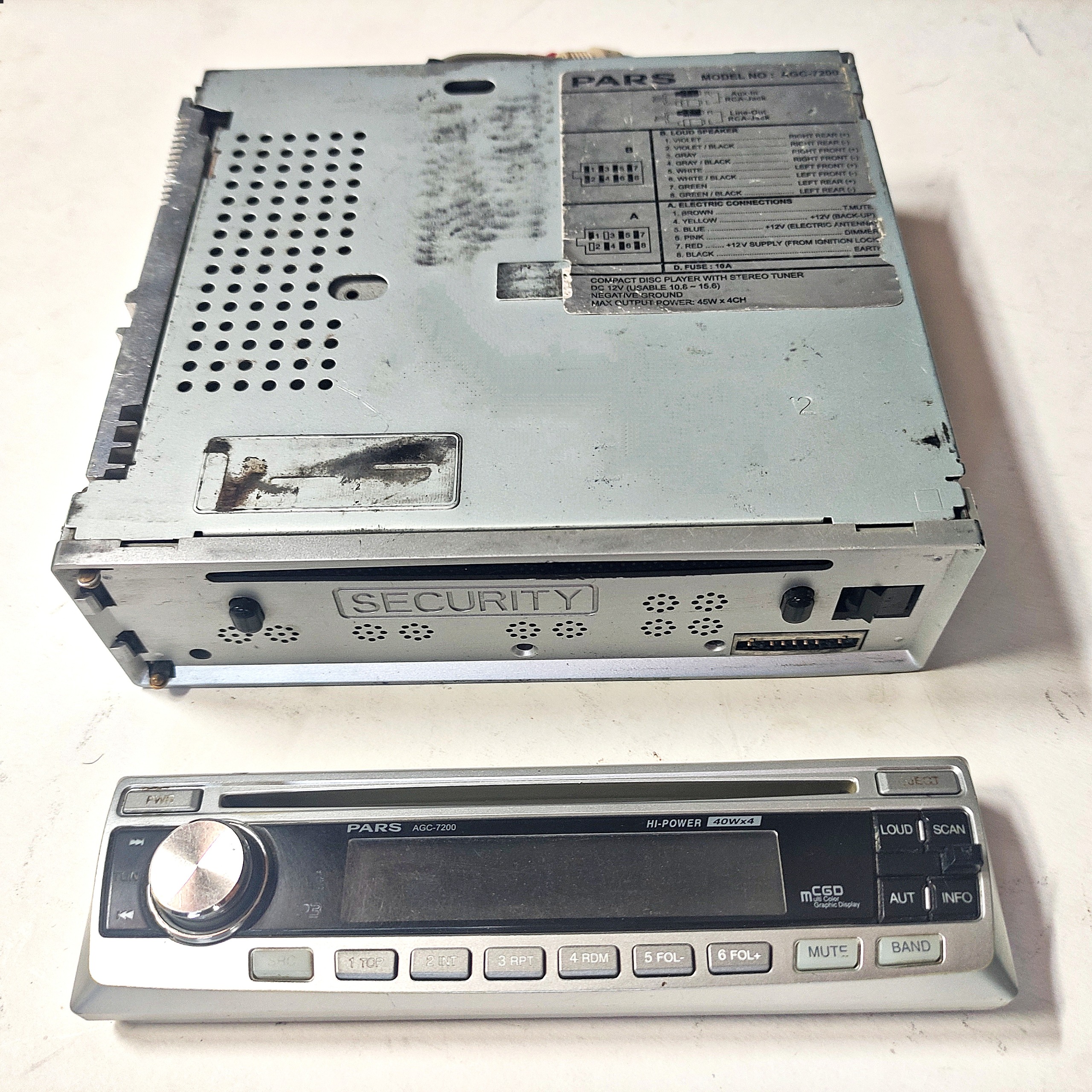 پخش ماشین CD پارس PARS AGC-7200