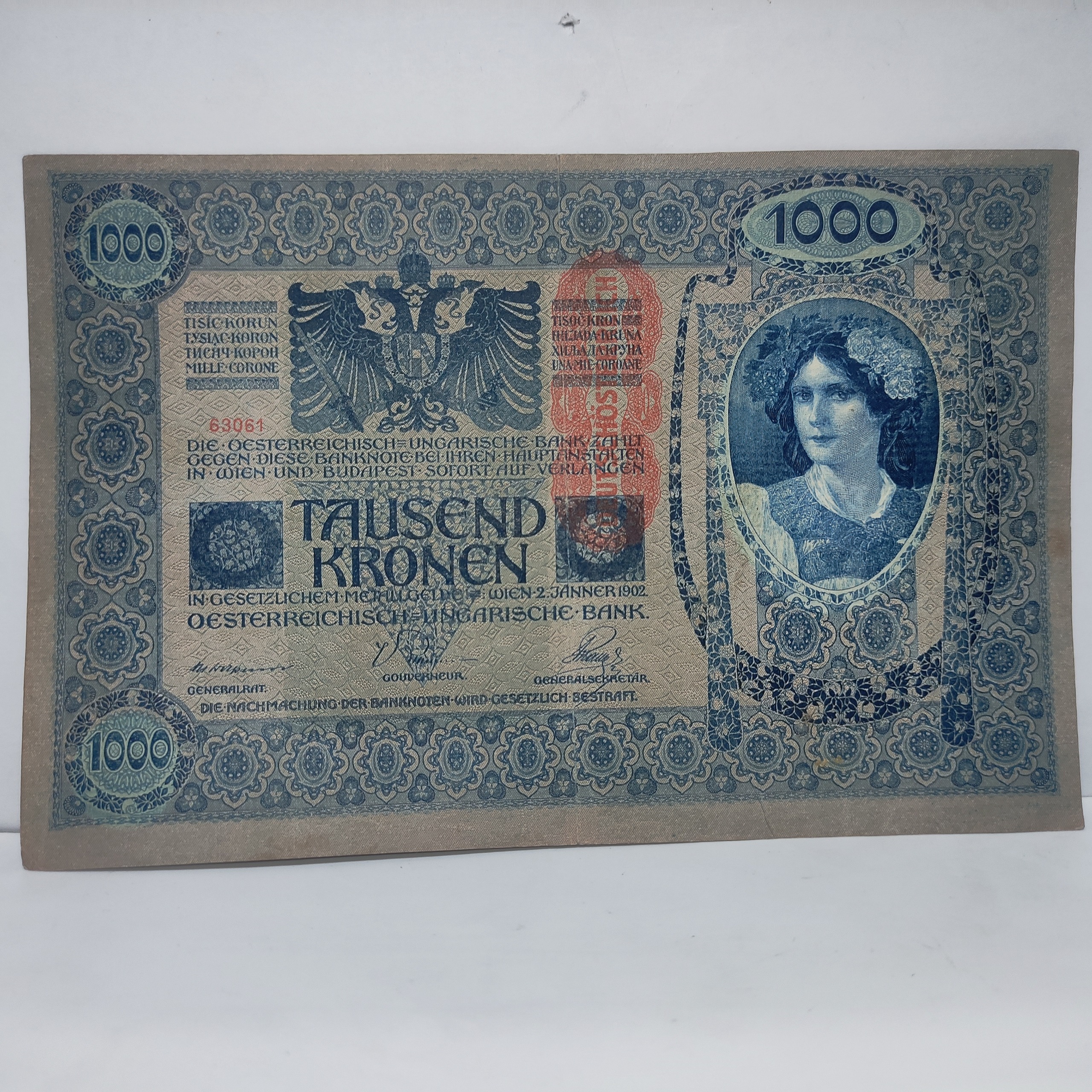 1000 کرون 1919 جمهوری آلمان-اتریش-مجارستان