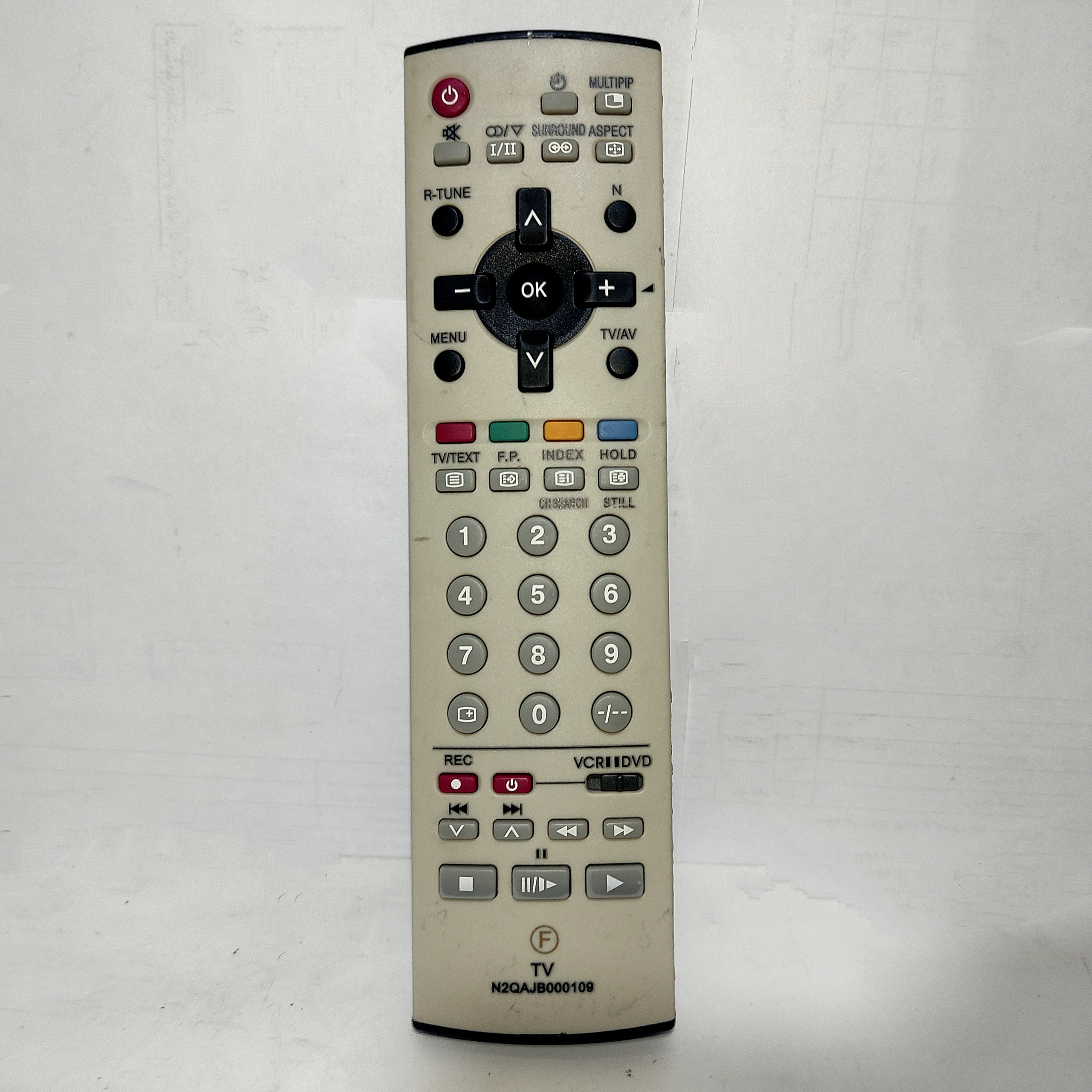 ریموت کنترل تلویزیون و DVD پلیر و رکوردر پاناسونیک