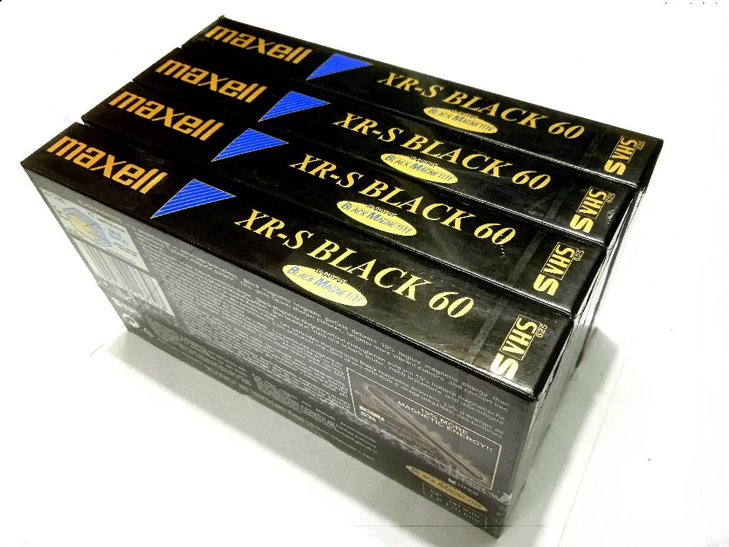 کاست S-VHS کمیاب خام maxell طلایی XR-S BLACK 60
