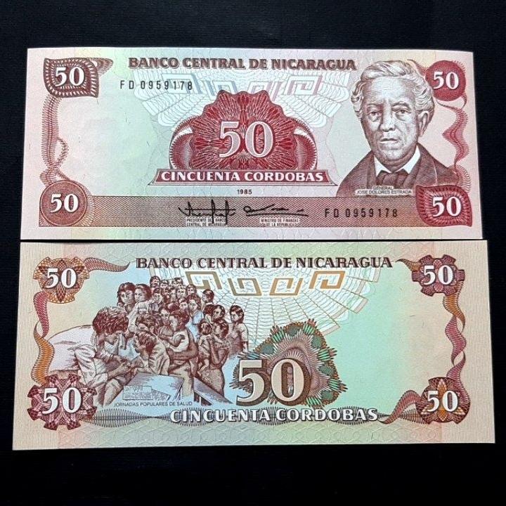 اسکناس تک بانکی 50 کوردوبا نیکاراگوئه 1985
