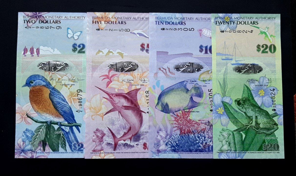 اسکناس ست بانکی دلار برمودا سری حیوانات