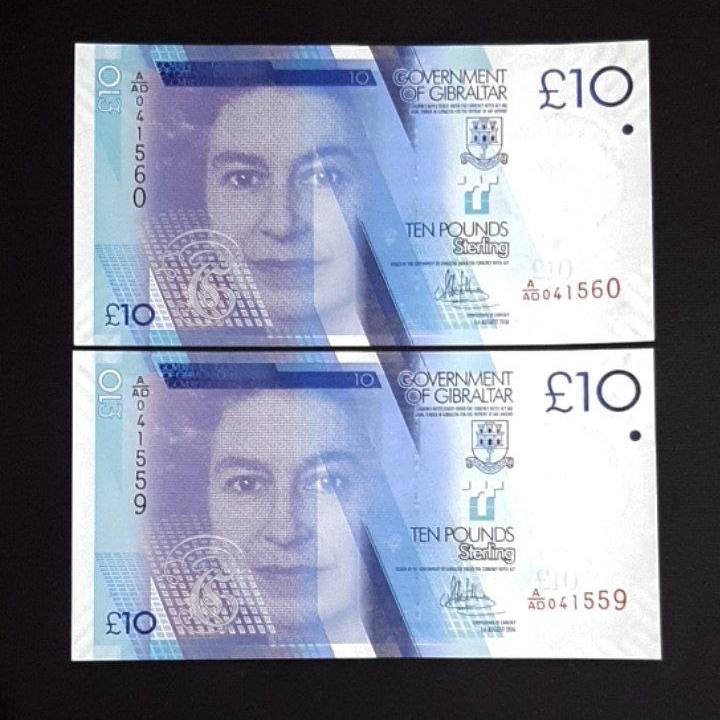 اسکناس تک بانکی 10 پوند جبل الطارق 2011 ملکه