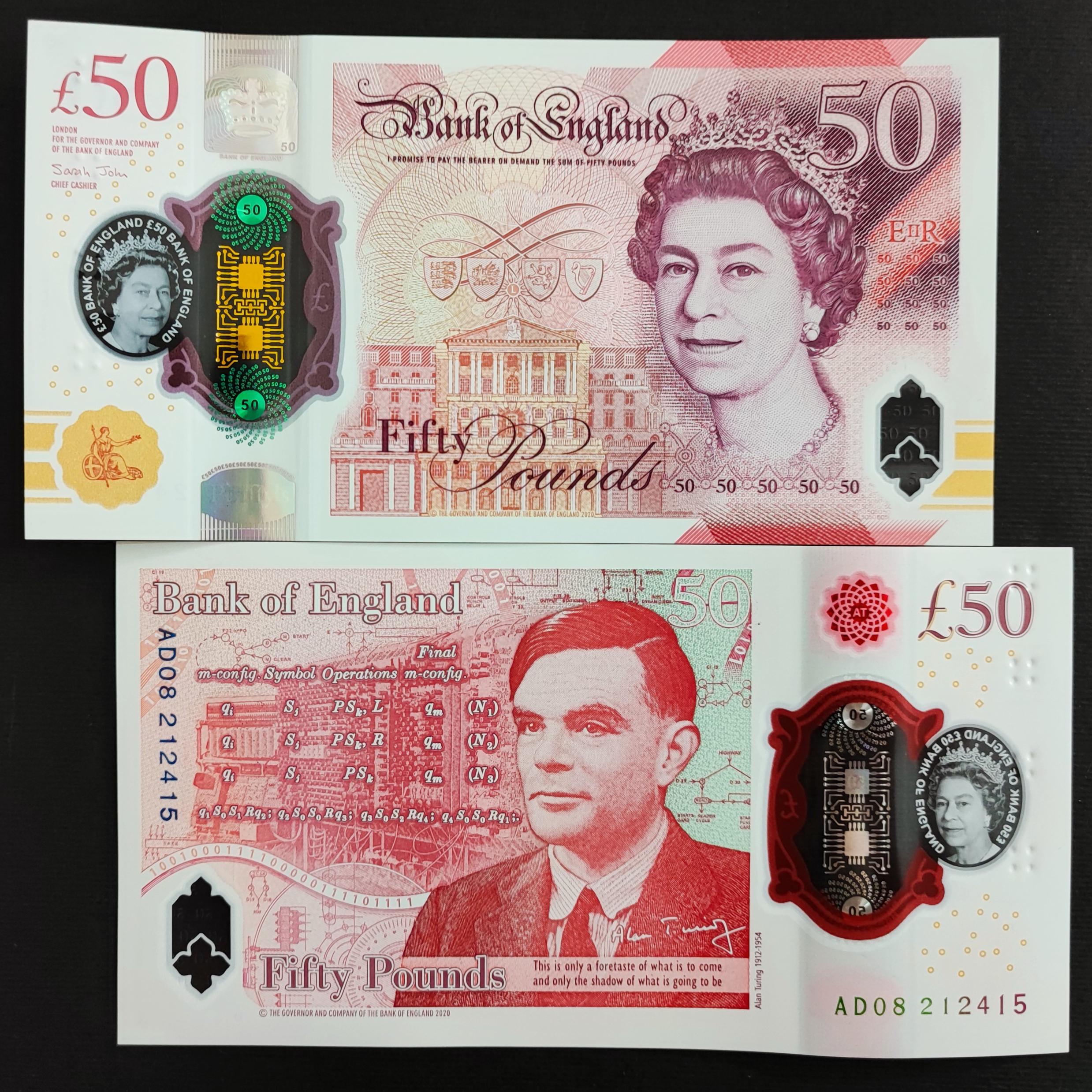 تک بانکی 50 پوند انگلستان انگلیس پلیمری ملکه