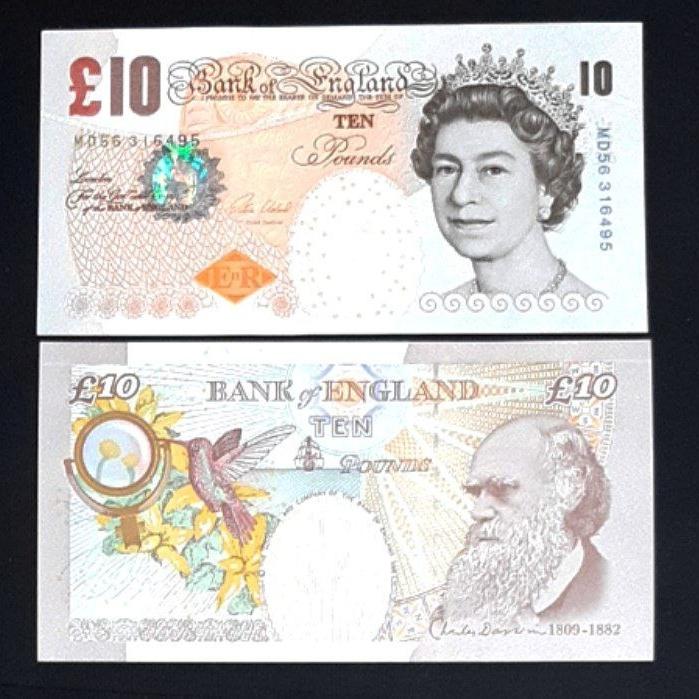 تک بانکی 10 پوند انگلستان انگلیس کاغذی ملکه