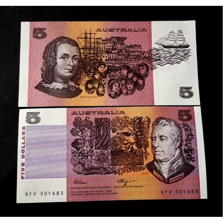 اسکناس تک بانکی 5 دلار استرالیا سال 1990