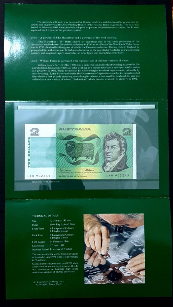 فولدر 2 دلار استرالیا 1985 توضیحات